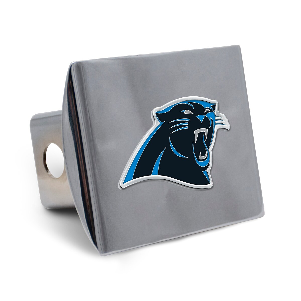 【公式グッズ】NFL パンサーズ カー用品・カーアクセサリー WinCraft (Premium Metal Full Color Logo Chrome Hitch Cover)