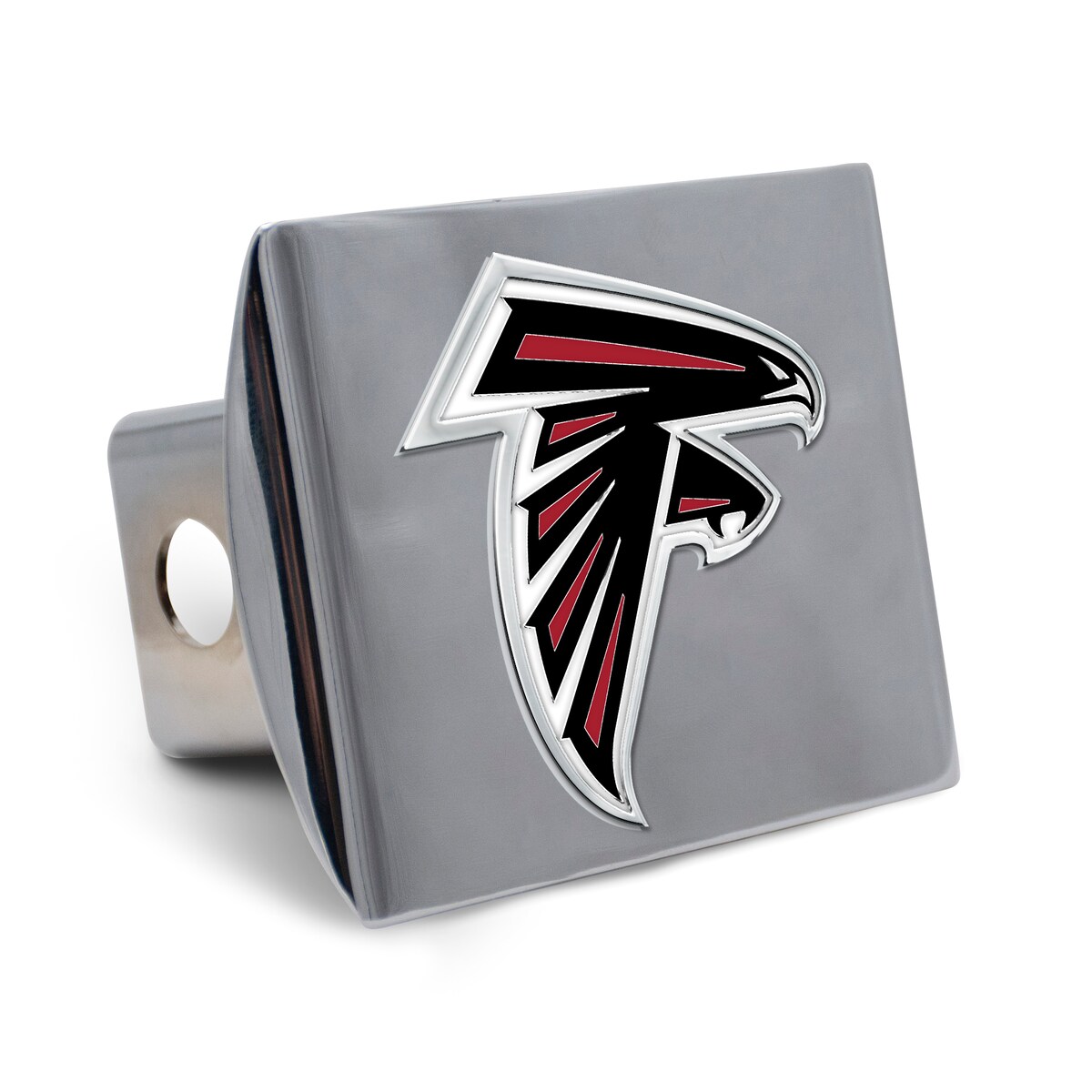【公式グッズ】NFL ファルコンズ カー用品・カーアクセサリー WinCraft (Premium Metal Full Color Logo Chrome Hitch Cover)