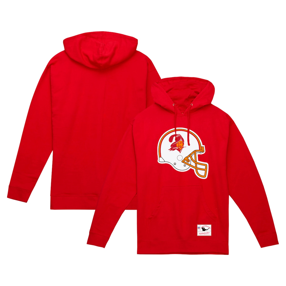 【公式グッズ】NFL バッカニアーズ プルオーバー パーカー Mitchell & Ness/ミッチェル＆ネス メンズ レッド (MNC Vintage Hoodie)