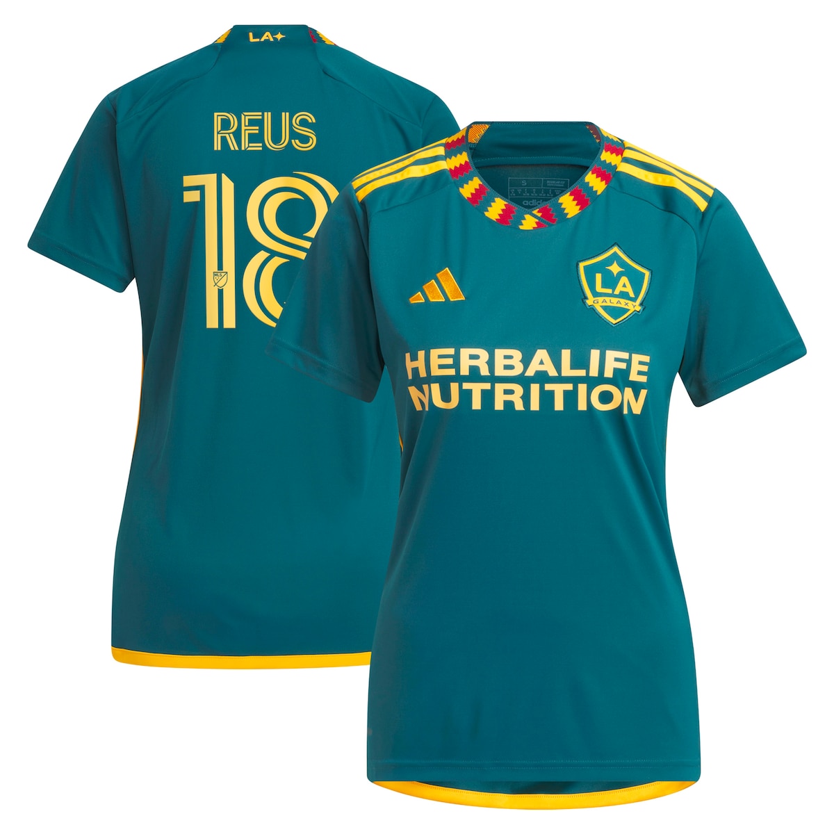 【公式グッズ】MLS LAギャラクシー マルコ・ロイス レプリカ ユニフォーム Adidas/アディダス レディース グリーン (ADI 2023/24 Women's Replica Jersey - Player)