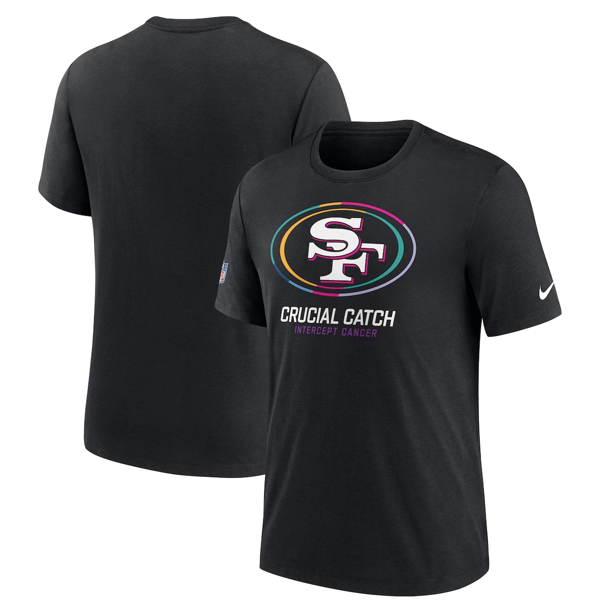 【公式グッズ】NFL 49ers Tシャツ （大きいサイズ） Nike/ナイキ メンズ ブラック (24 Men's Nike Crucial Catch SST TALL)