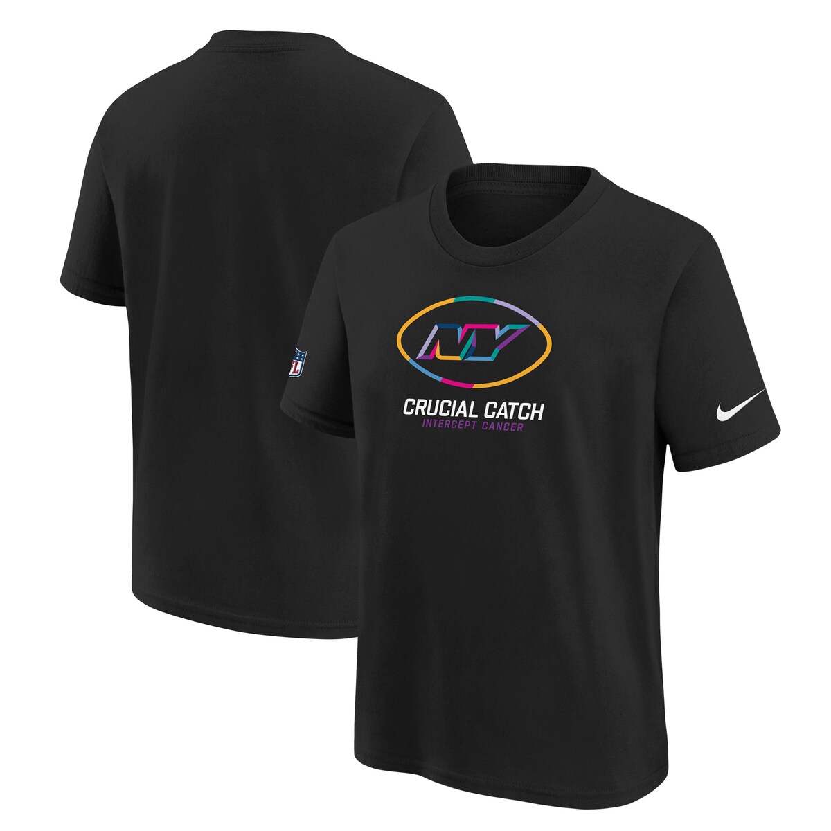 【公式グッズ】NFL ジェッツ Tシャツ Nike/ナイキ キッズサイズ ブラック (24 Youth Nike Crucial Catch SST)｜Fanatics公式ストア 店