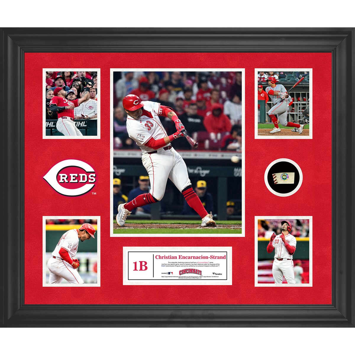 【公式グッズ】MLB レッズ クリスチャン・エンカルナシオン-ストランド コレクタブルフォト Fanatics Authentic/ファナティクスオーセンティック (UNS GU PF05 FRAMING 45511)