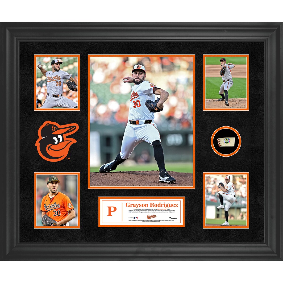 【公式グッズ】MLB オリオールズ グレイソン・ロドリゲス コレクタブルフォト Fanatics Authentic/ファナティクスオーセンティック (UNS GU PF05 FRAMING 45511)