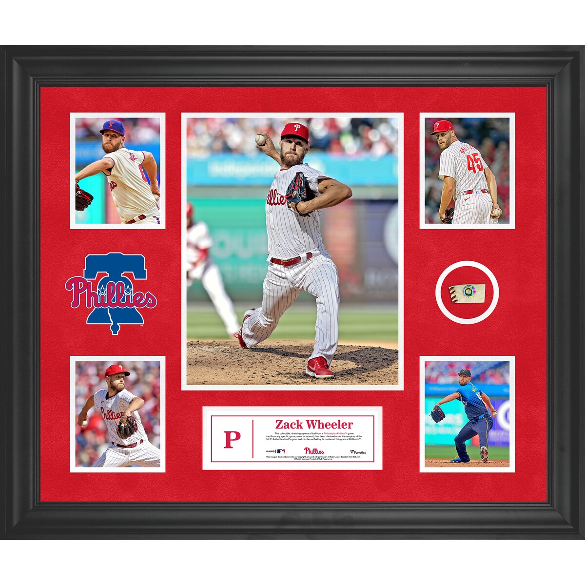 【公式グッズ】MLB フィリーズ ザック・ウィーラー コレクタブルフォト Fanatics Authentic/ファナティクスオーセンティック (UNS GU PF05 FRAMING 45511)