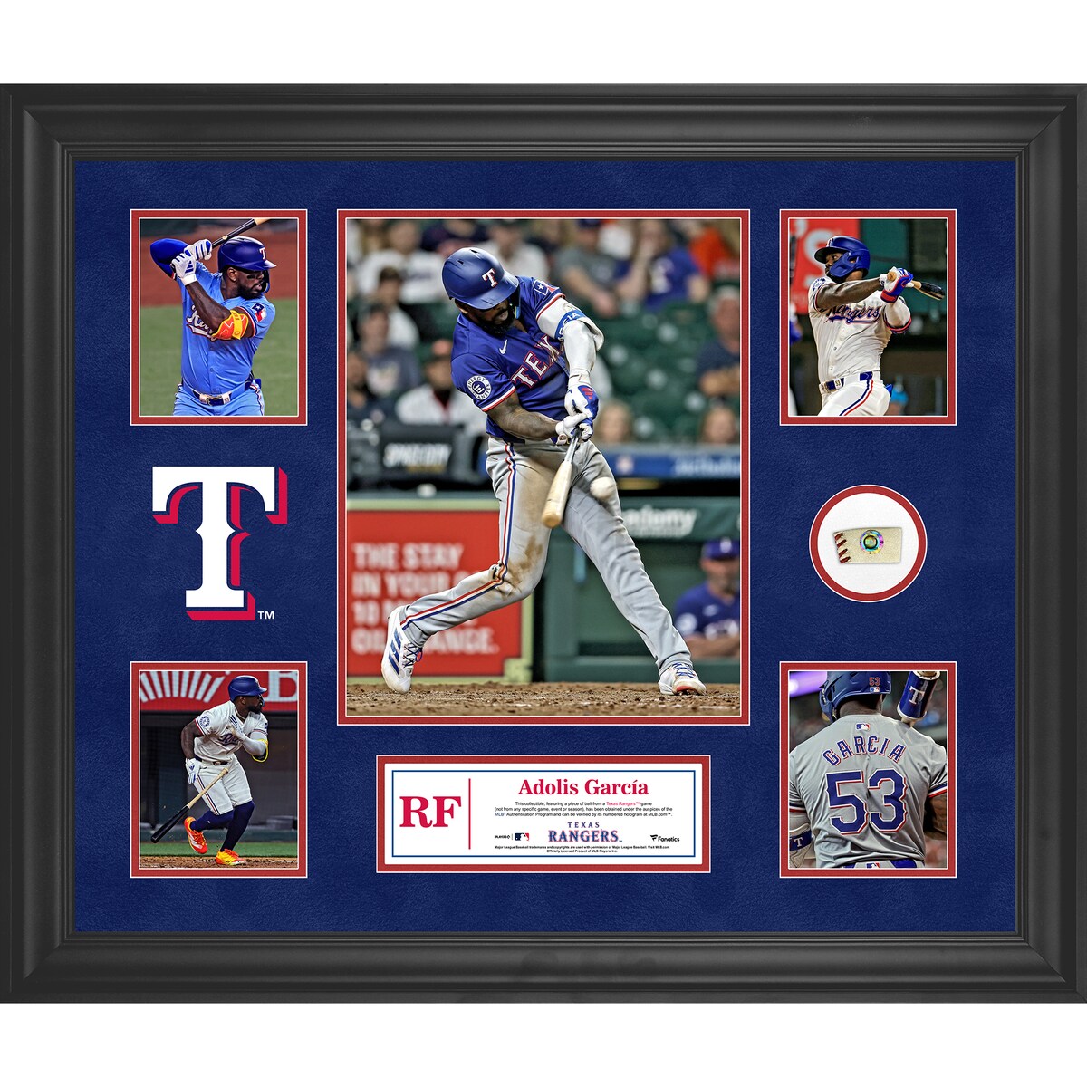 【公式グッズ】MLB レンジャーズ アドリス・ガルシア コレクタブルフォト Fanatics Authentic/ファナティクスオーセンティック (UNS GU PF05 FRAMING 45511)