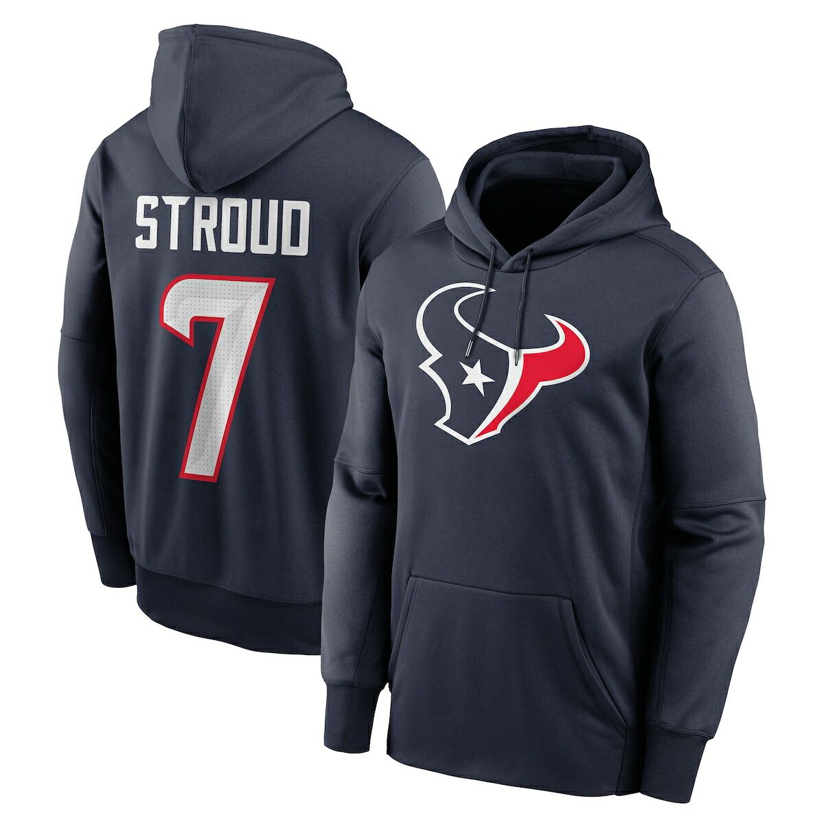 【公式グッズ】NFL テキサンズ C.J. ストラウド ネーム&ナンバー プルオーバー パーカー Nike/ナイキ メンズ ネイビー (Men's Nike Player N&N Fleece Hood)