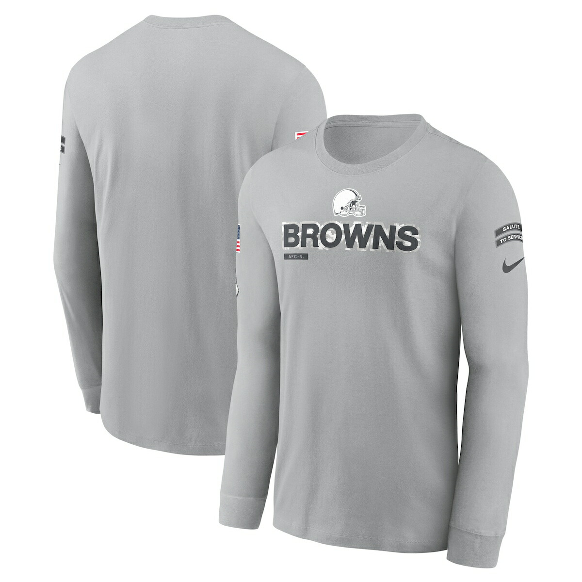 【公式グッズ】NFL ブラウンズ 長袖 Tシャツ Nike/ナイキ メンズ グレイ (24 Men's Nike STS Fan Gear LST)