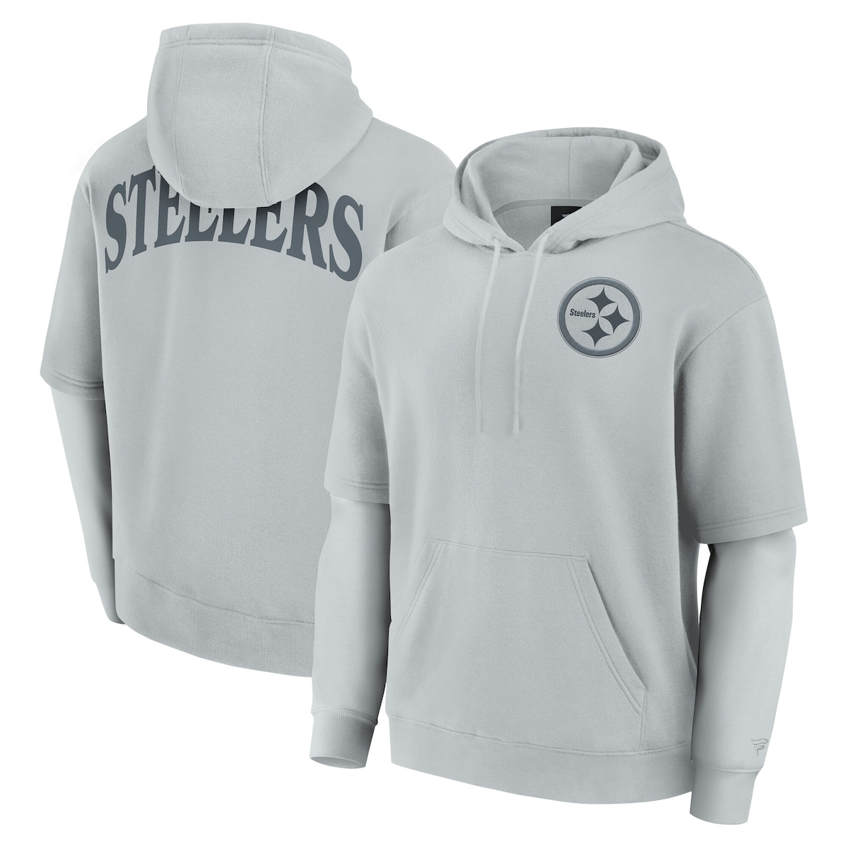 【公式グッズ】NFL スティーラーズ プルオーバー パーカー Fanatics/ファナティクス グレイ (24 MENS Elements Signature Cotton POH)