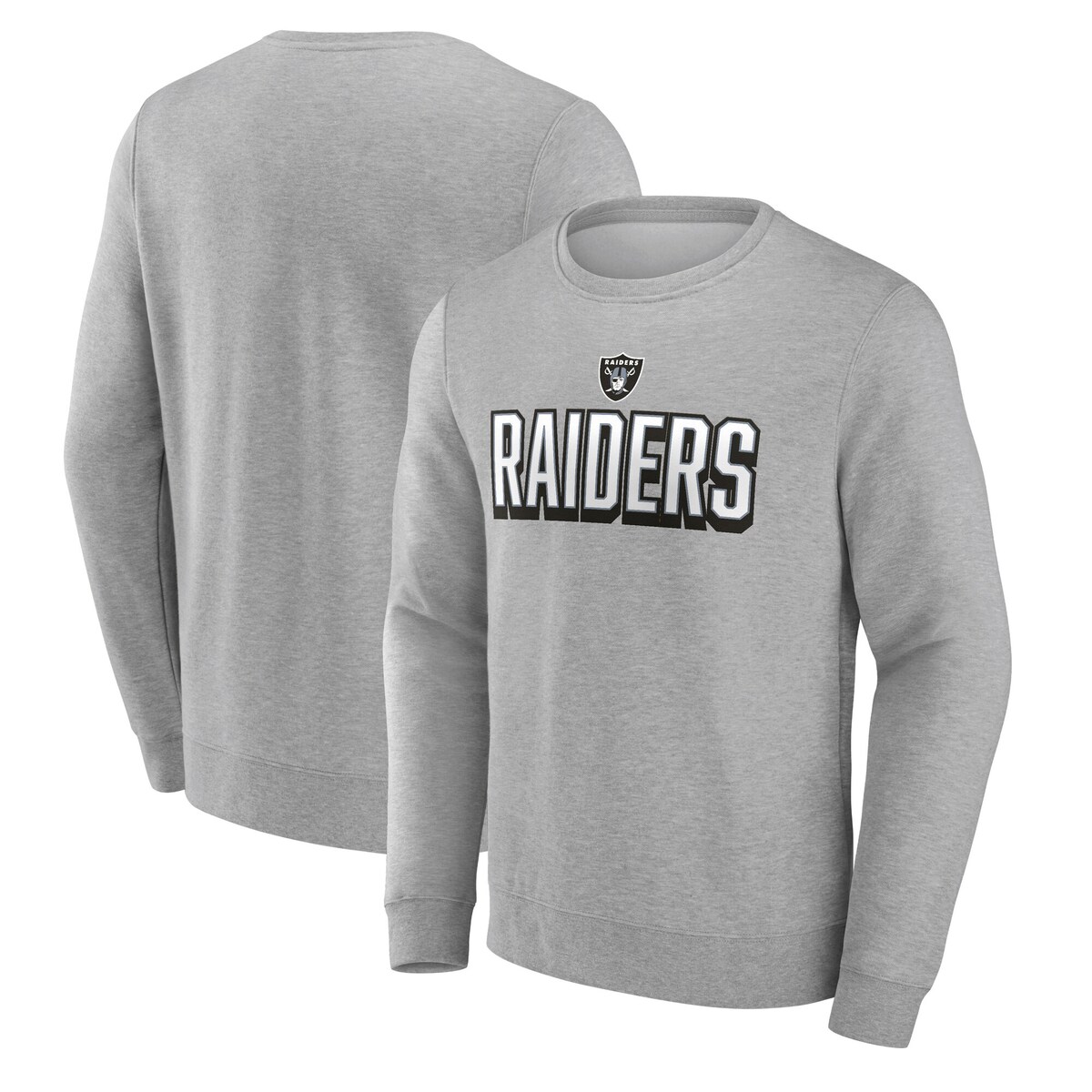 【公式グッズ】NFL レイダース トレーナー Fanatics/ファナティクス メンズ ヘザーグレイ (23 NFL MEN'S FANATICS BRANDED BOLD MOVE CREW NECK PULLOVER)