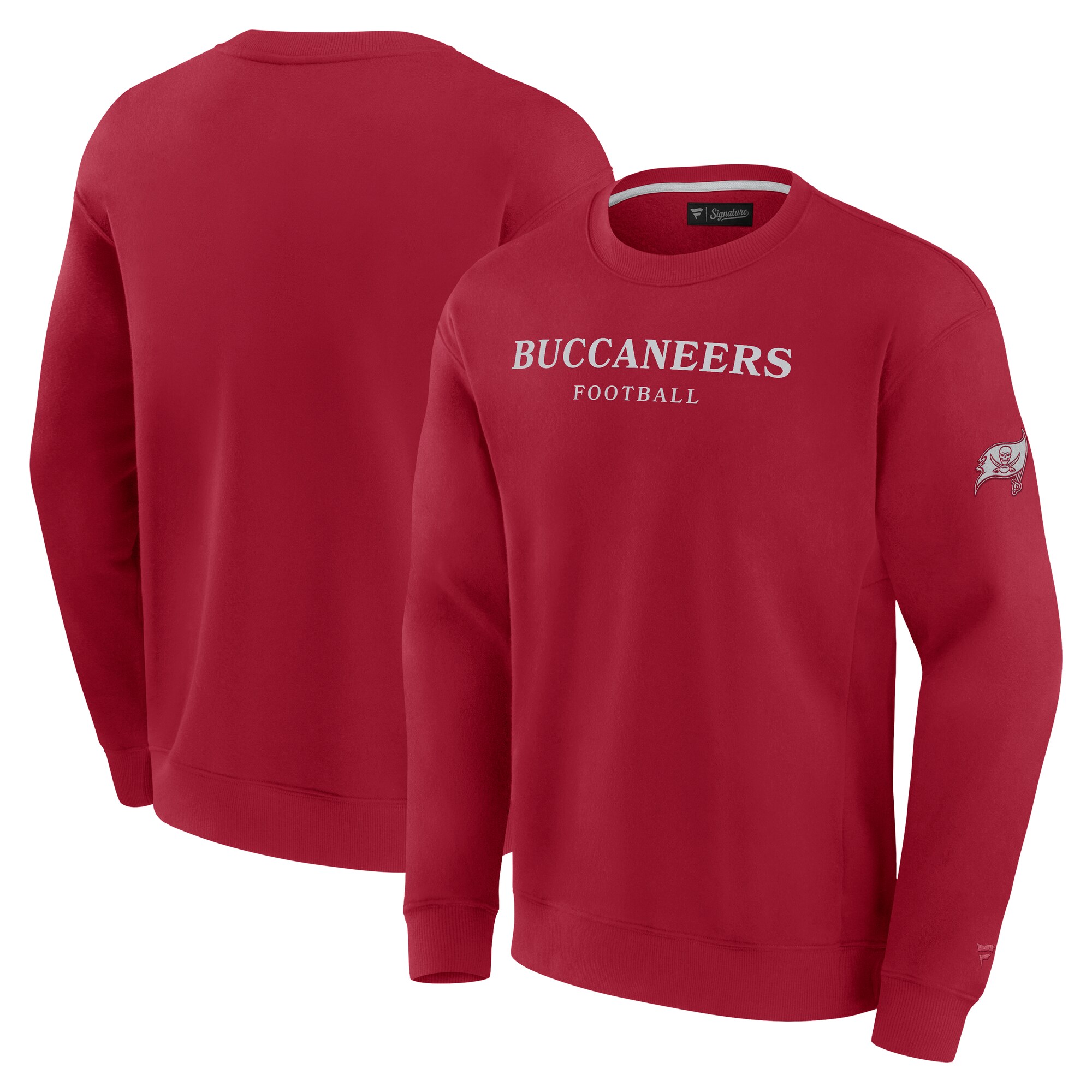 【公式グッズ】NFL バッカニアーズ フリース トレーナー Fanatics/ファナティクス レッド (24 MENS Elements Signature Fleece Crew)｜Fanatics公式ストア 店