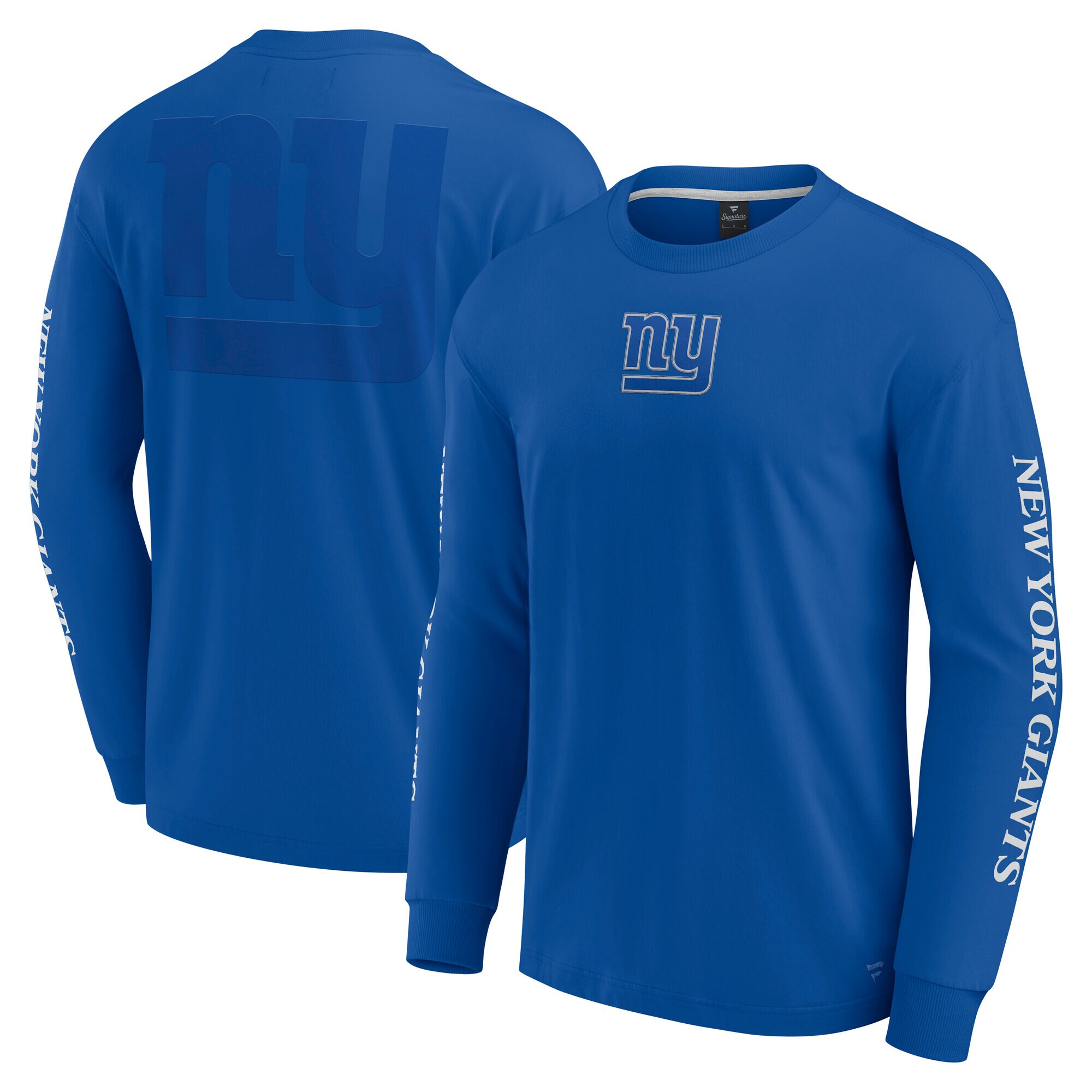 【公式グッズ】NFL ジャイアンツ 長袖 Tシャツ Fanatics/ファナティクス ロイヤル (24 MENS Elements Signature LST)｜Fanatics公式ストア 店