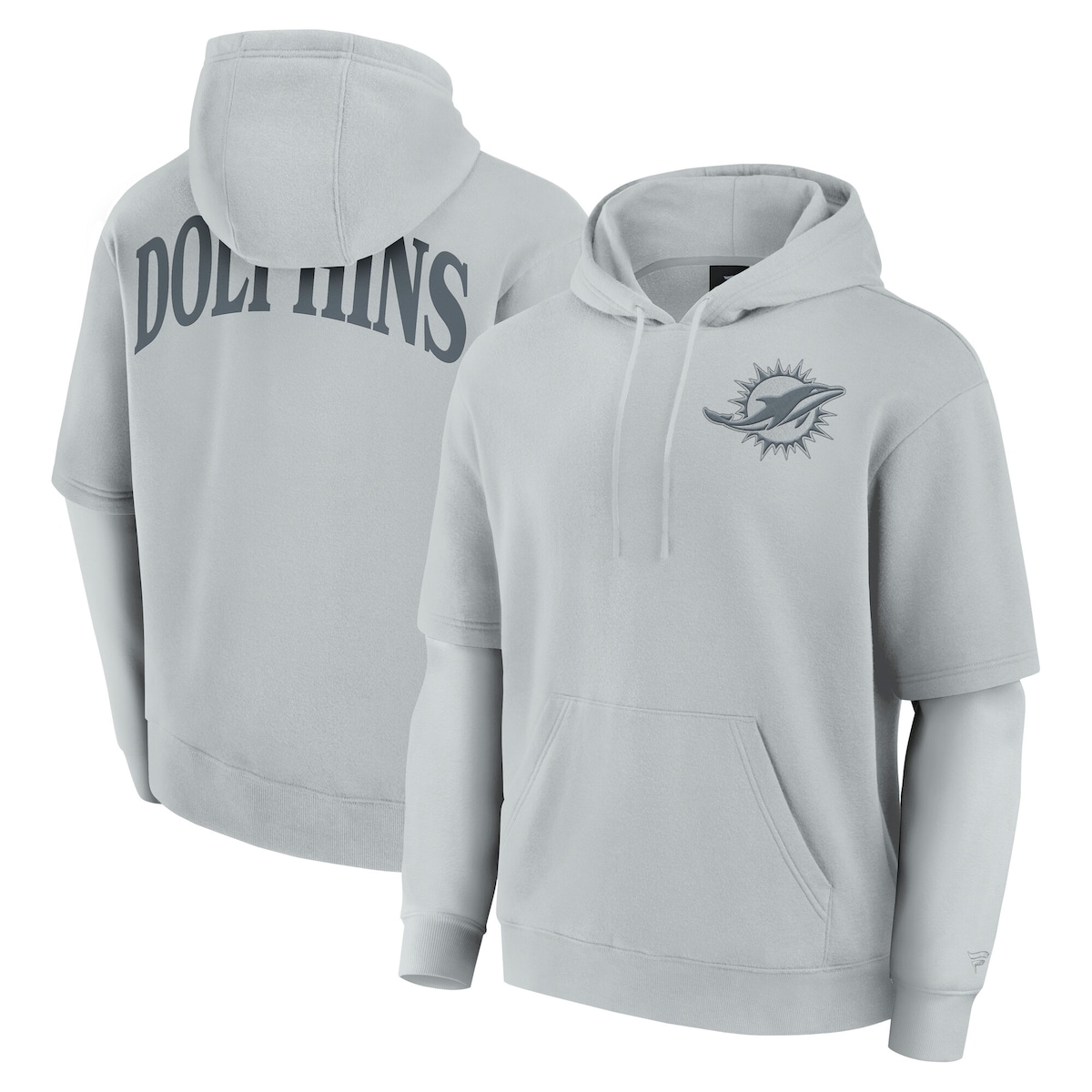 【公式グッズ】NFL ドルフィンズ プルオーバー パーカー Fanatics/ファナティクス グレイ (24 MENS Elements Signature Cotton POH)