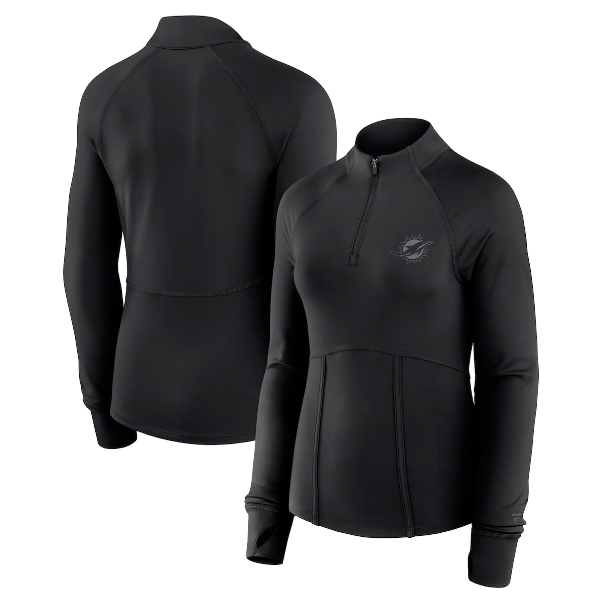 【公式グッズ】NFL ドルフィンズ プルオーバー Fanatics/ファナティクス レディース ブラック (24 Womens Elements Signature 1/4 Zip)