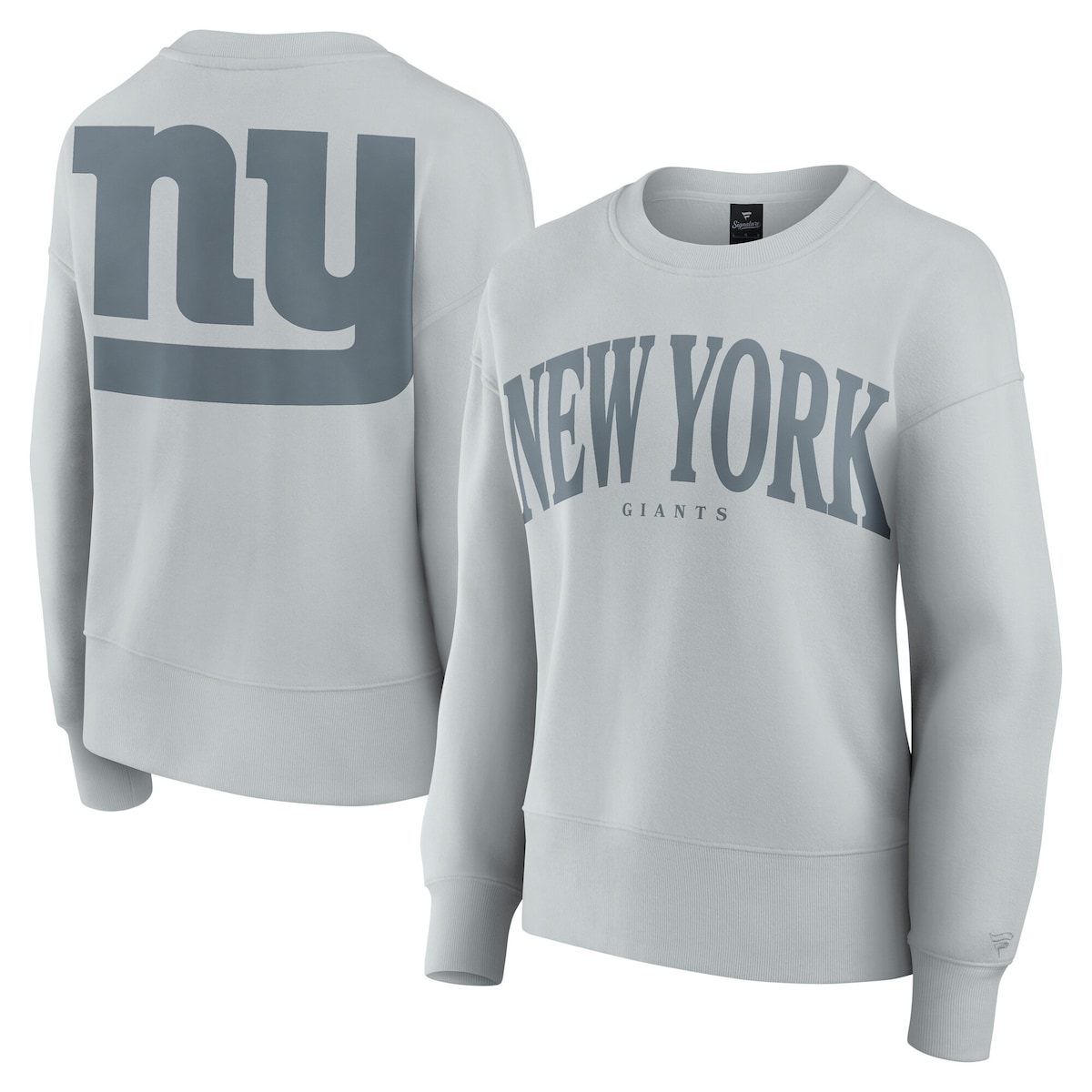 【公式グッズ】NFL ジャイアンツ トレーナー Fanatics/ファナティクス レディース グレイ (24 Womens Signature Elements Cotton Fleece Crew)