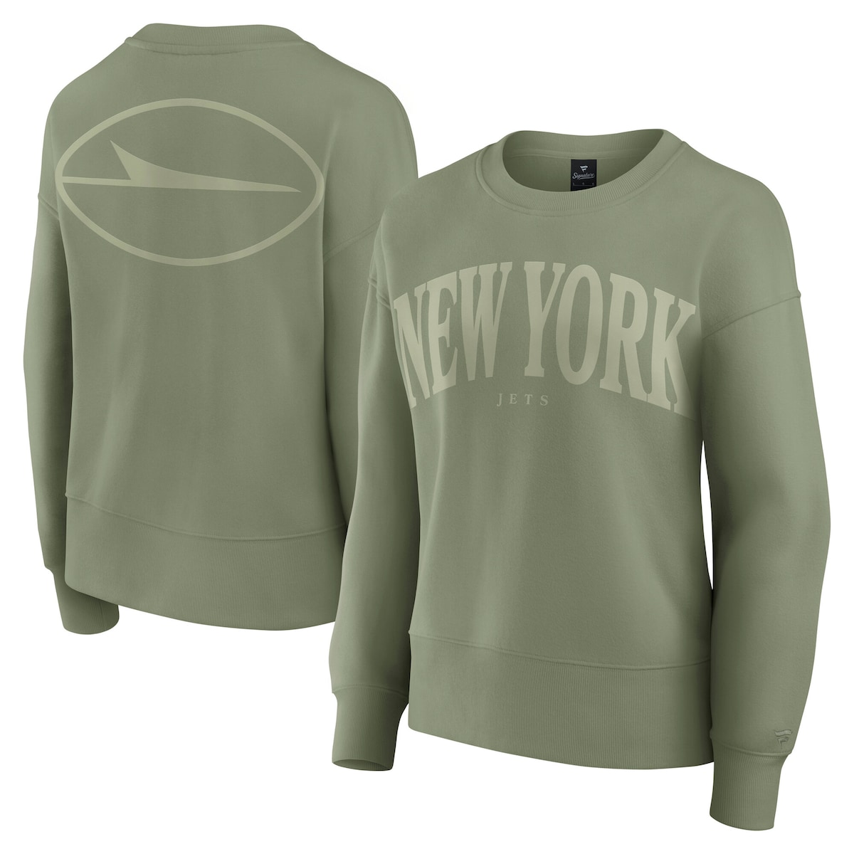 【公式グッズ】NFL ジェッツ トレーナー Fanatics/ファナティクス レディース グリーン (24 Womens Signature Elements Cotton Fleece Crew)