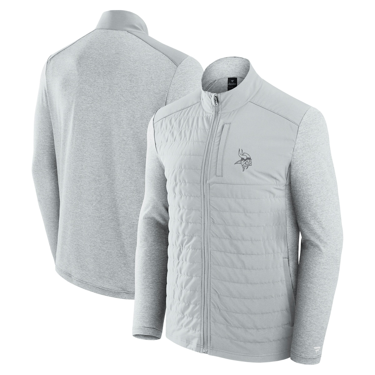 【公式グッズ】NFL バイキングス ジャケット Fanatics/ファナティクス グレイ (24 MENS Front Office Signature Poly Full-Zip)