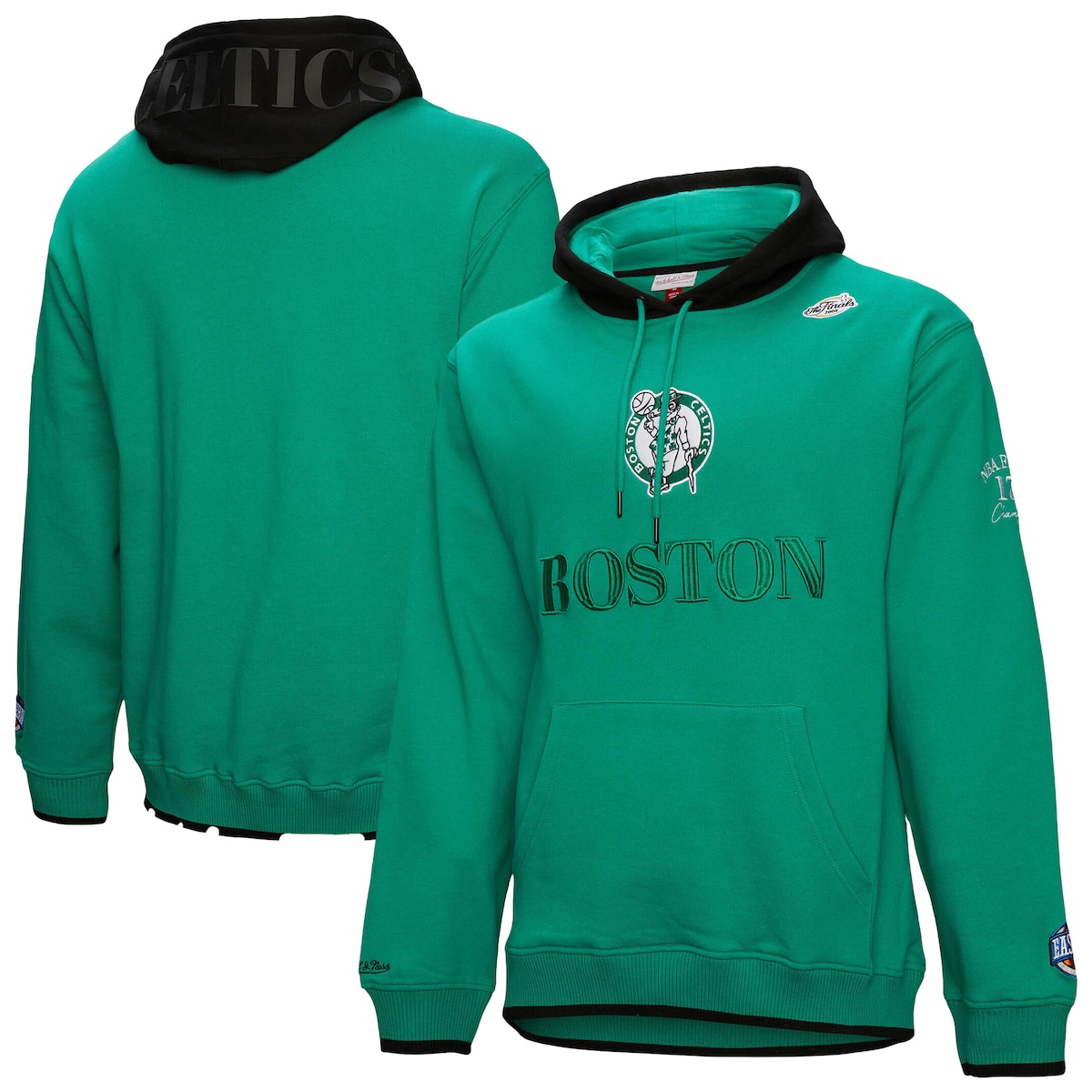 【公式グッズ】NBA セルティックス プルオーバー パーカー Mitchell & Ness/ミッチェル&ネス メンズ グリーン (NBA FA24 Men's MNC HWC Team OG 3.0 Heavyweight PO Hoodie)