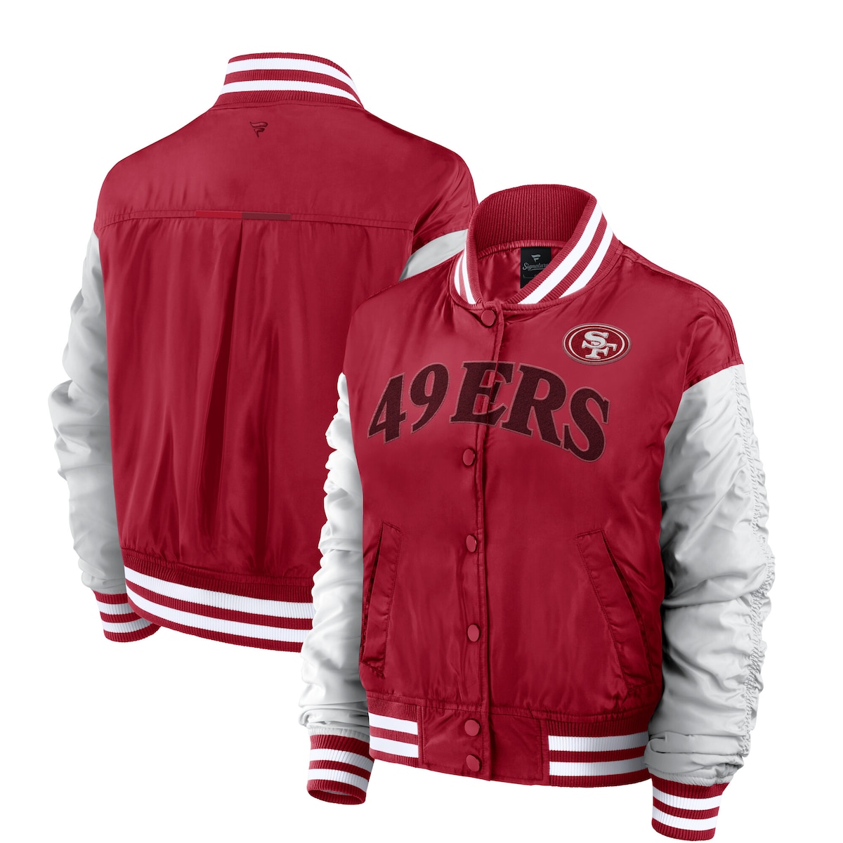 【公式グッズ】NFL 49ers ジャケット Fanatics/ファナティクス レディース スカーレット (24 Womens Elements Signature Poly Jacket)