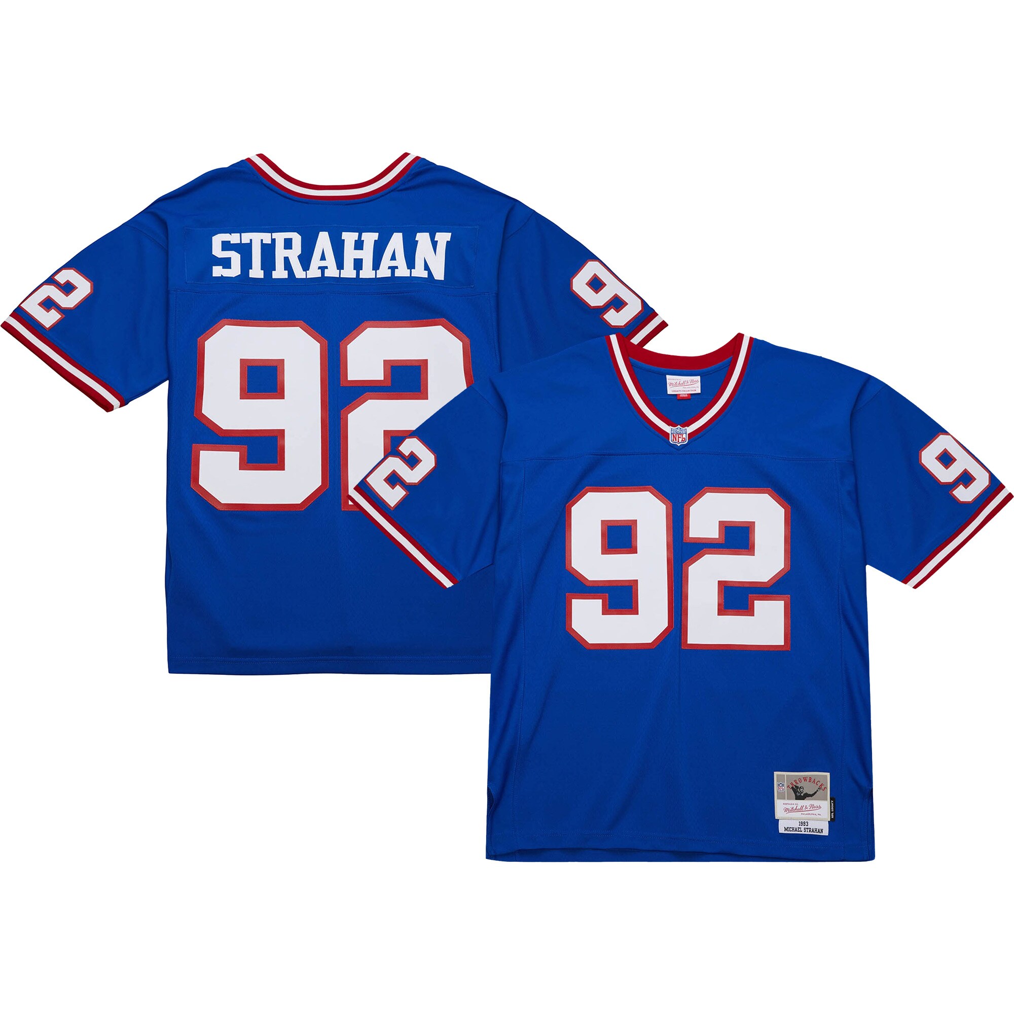 【公式グッズ】NFL ジャイアンツ マイケル・ストラハン ユニフォーム （大きいサイズ） Mitchell & Ness/ミッチェル＆ネス メンズ ロイヤル (Men's MNC B&T Legacy Retired Player Jersey)