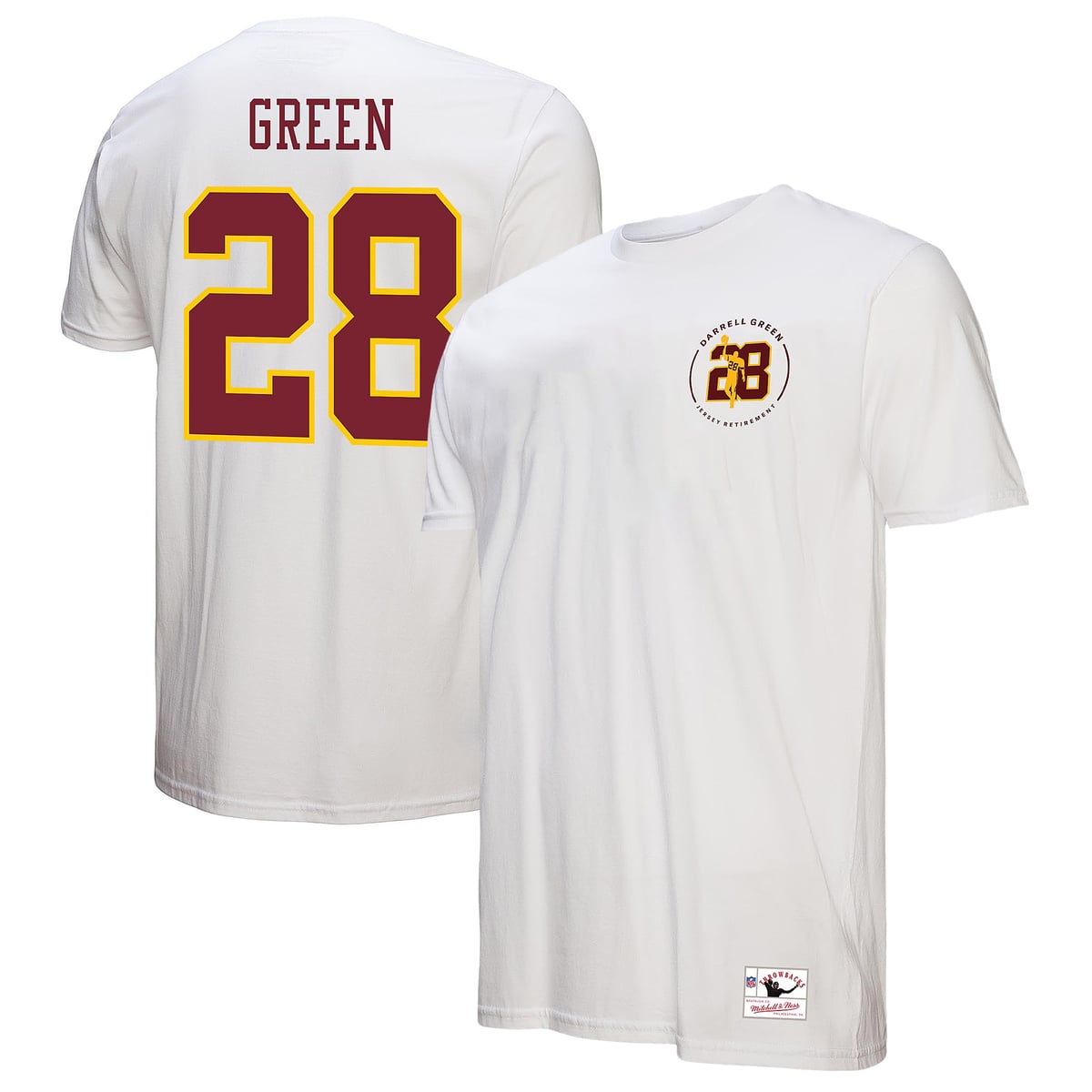 【公式グッズ】NFL コマンダーズ ダレル・グリーン ネーム&ナンバー Tシャツ Mitchell & Ness/ミッチェル＆ネス メンズ ホワイト (Darrell Green Player N&N SST)｜Fanatics公式ストア 店