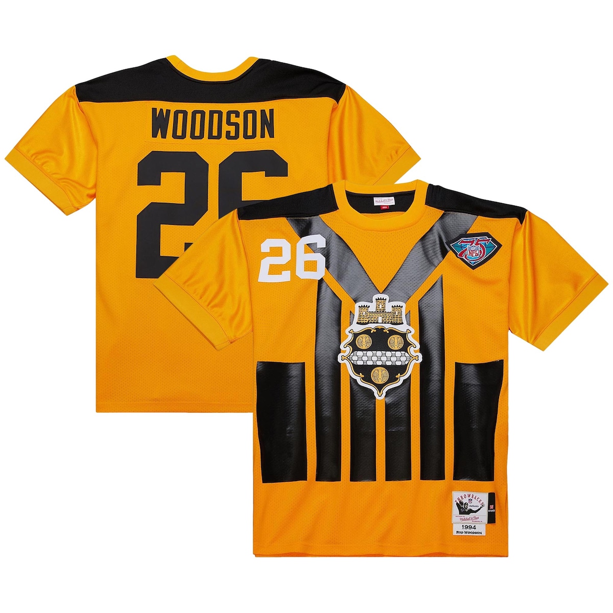【公式グッズ】NFL スティーラーズ ロッド・ウッドソン ユニフォーム Mitchell & Ness/ミッチェル&ネス メンズ ゴールド (Men's MNC Authentic Jersey)|Fanatics公式ストア 店