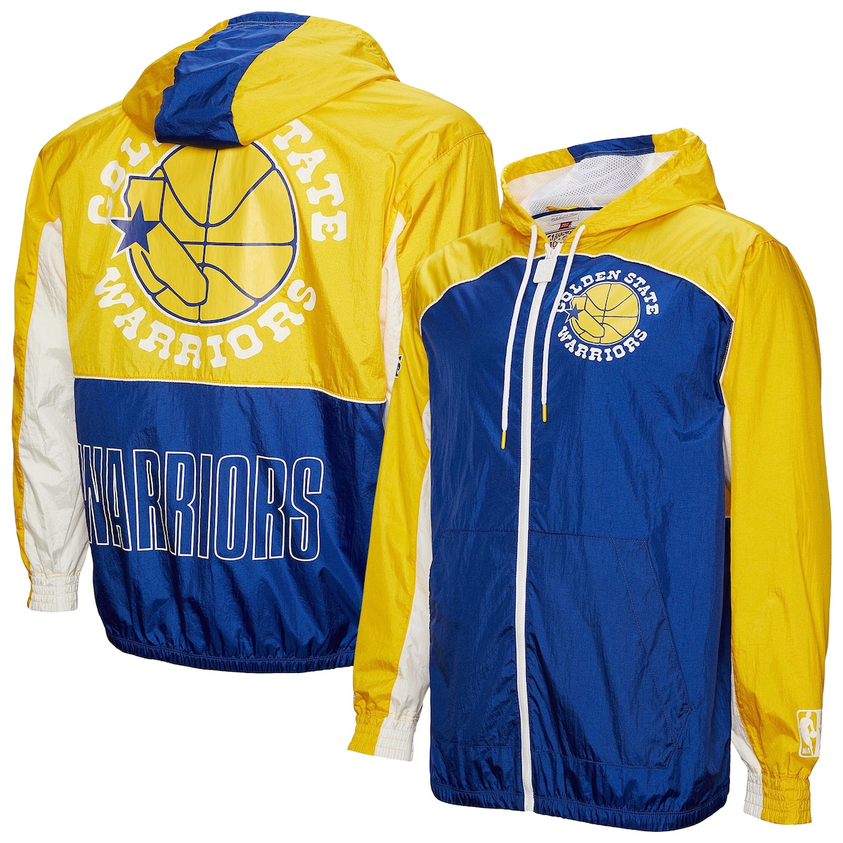 【公式グッズ】NBA ウォリアーズ ジャケット Mitchell & Ness/ミッチェル＆ネス メンズ ロイヤル (NBA MNC FA24 Men's HWC Big Shot Premium Windbreaker FZ Jacket)｜Fanatics公式ストア 店 22,023円