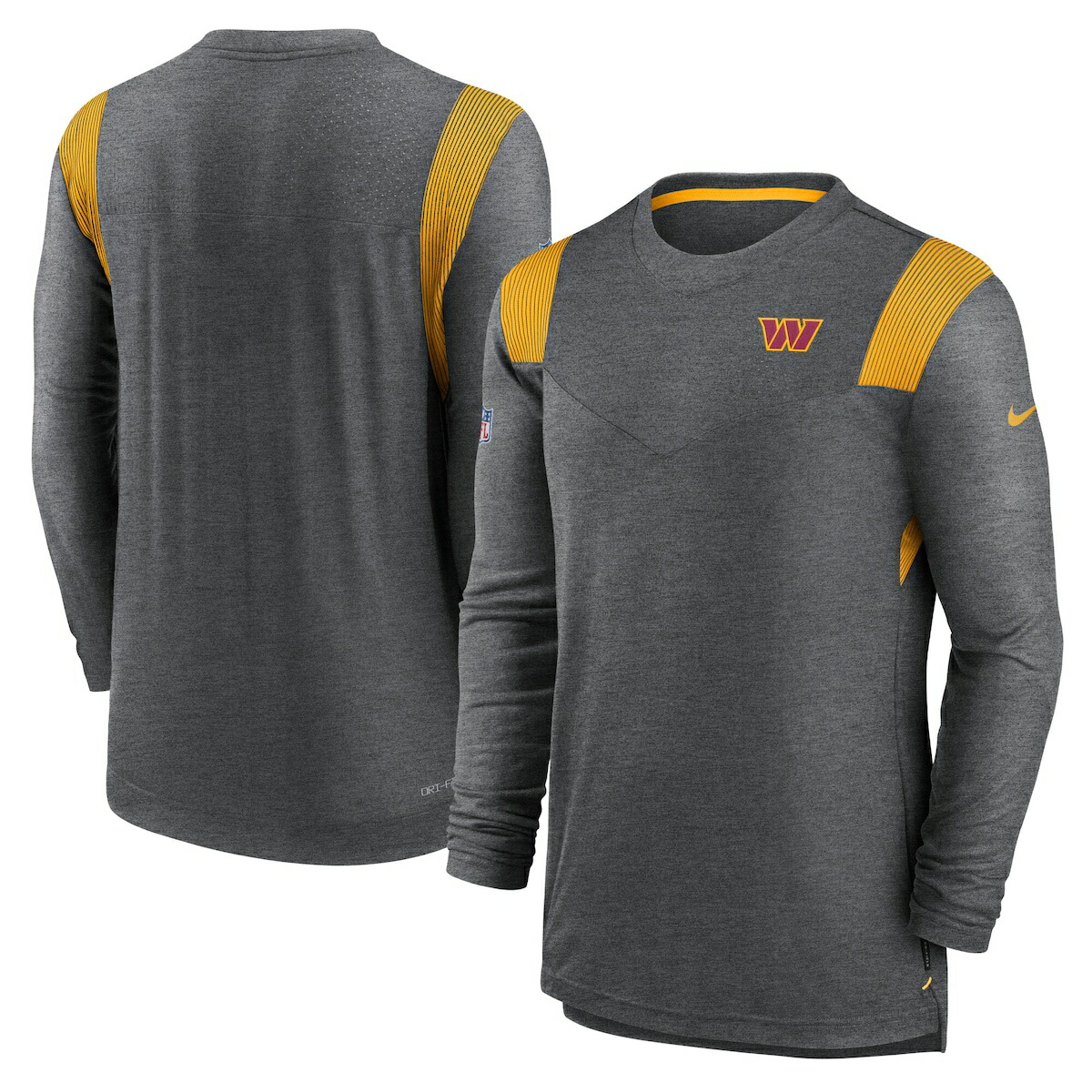 【公式グッズ】NFL コマンダーズ 長袖 Tシャツ Nike/ナイキ メンズ ヘザーチャコール (Mens Nike Dri-FIT Player Long Sleeve Top)｜Fanatics公式ストア 店