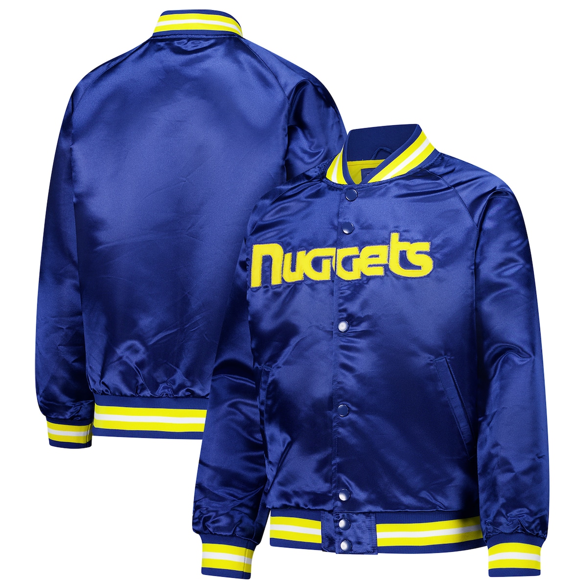 【公式グッズ】NBA ナゲッツ ジャケット Mitchell & Ness/ミッチェル＆ネス キッズサイズ ロイヤル (Youth OST HWC Lightweight Satin Jacket)