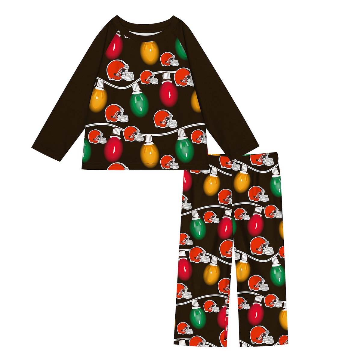 【公式グッズ】NFL ブラウンズ パジャマ Outerstuff トドラー・幼児サイズ ブラウン (24 Juvenile Garland Holiday PJ Set)｜Fanatics公式ストア 店 8,390円