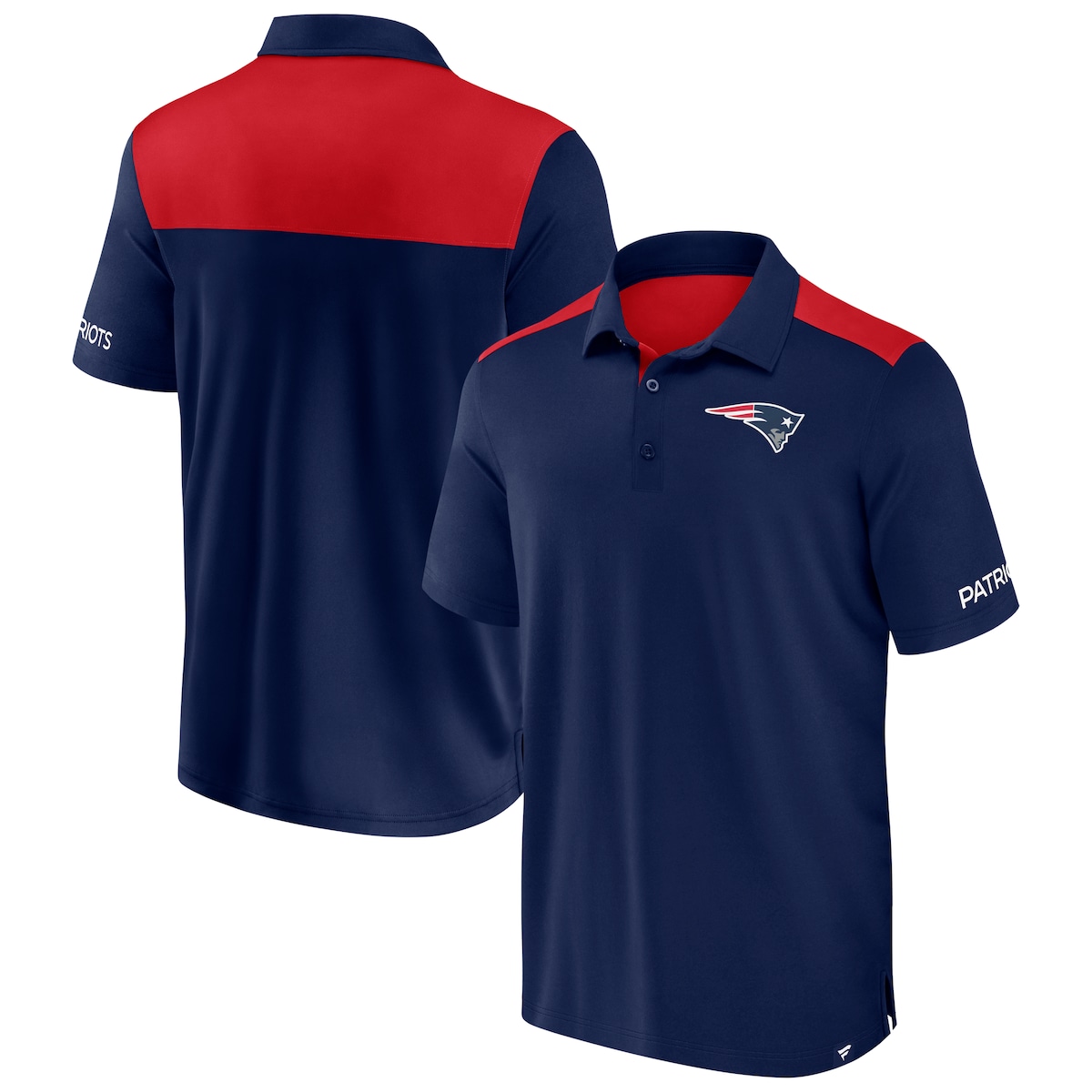 【公式グッズ】NFL ペイトリオッツ ポロシャツ Fanatics/ファナティクス メンズ ネイビー (Men's QVC Poly Colorblock Polo)