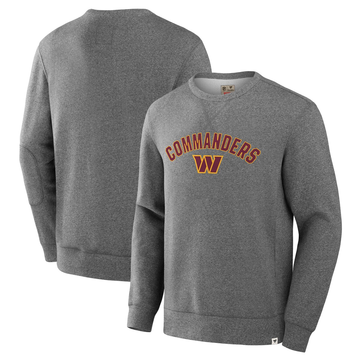 【公式グッズ】NFL コマンダーズ トレーナー Fanatics/ファナティクス メンズ ヘザーグレイ (Fanatics Tackle Box Loop Terry Crew Sweatshirt)｜Fanatics公式ストア 店