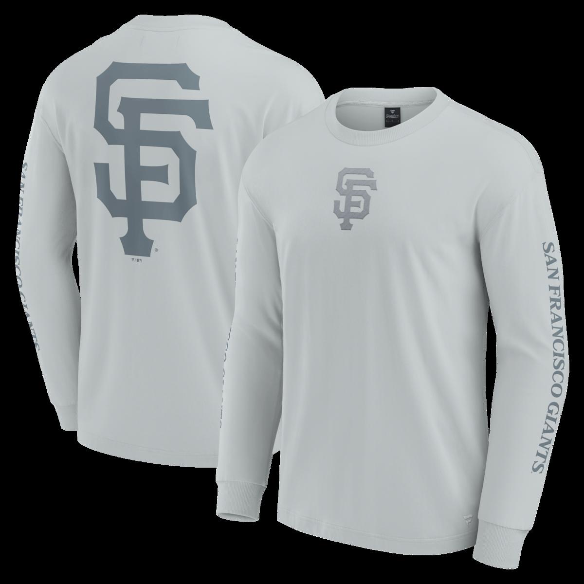 【公式グッズ】MLB ジャイアンツ 長袖 Tシャツ Fanatics/ファナティクス メンズ グレイ (Elements Men's Signature LS Tee 02XN)|Fanatics公式ストア 店