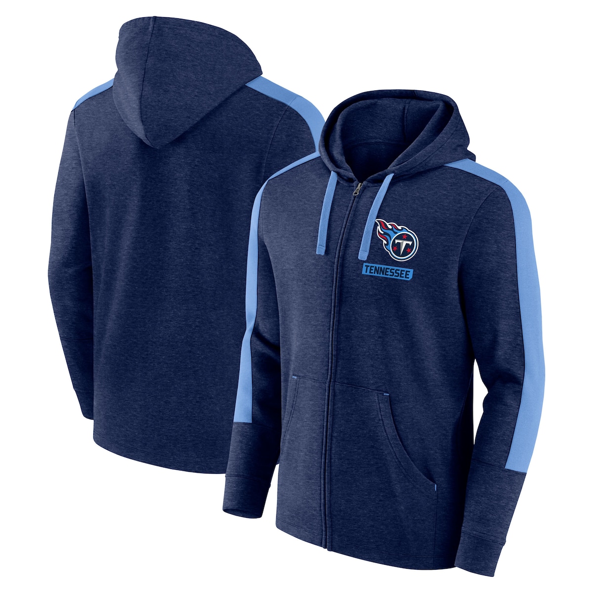 【公式グッズ】NFL タイタンズ フルジップ パーカー Fanatics/ファナティクス メンズ ヘザーネイビー (NFL Gains Fleece Full Zip)｜Fanatics公式ストア 店