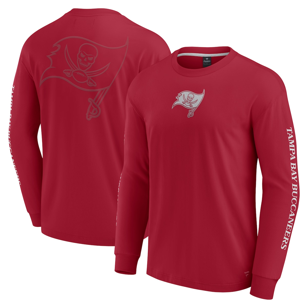 【公式グッズ】NFL バッカニアーズ 長袖 Tシャツ Fanatics/ファナティクス レッド (24 MENS Elements Signature LST)｜Fanatics公式ストア 店