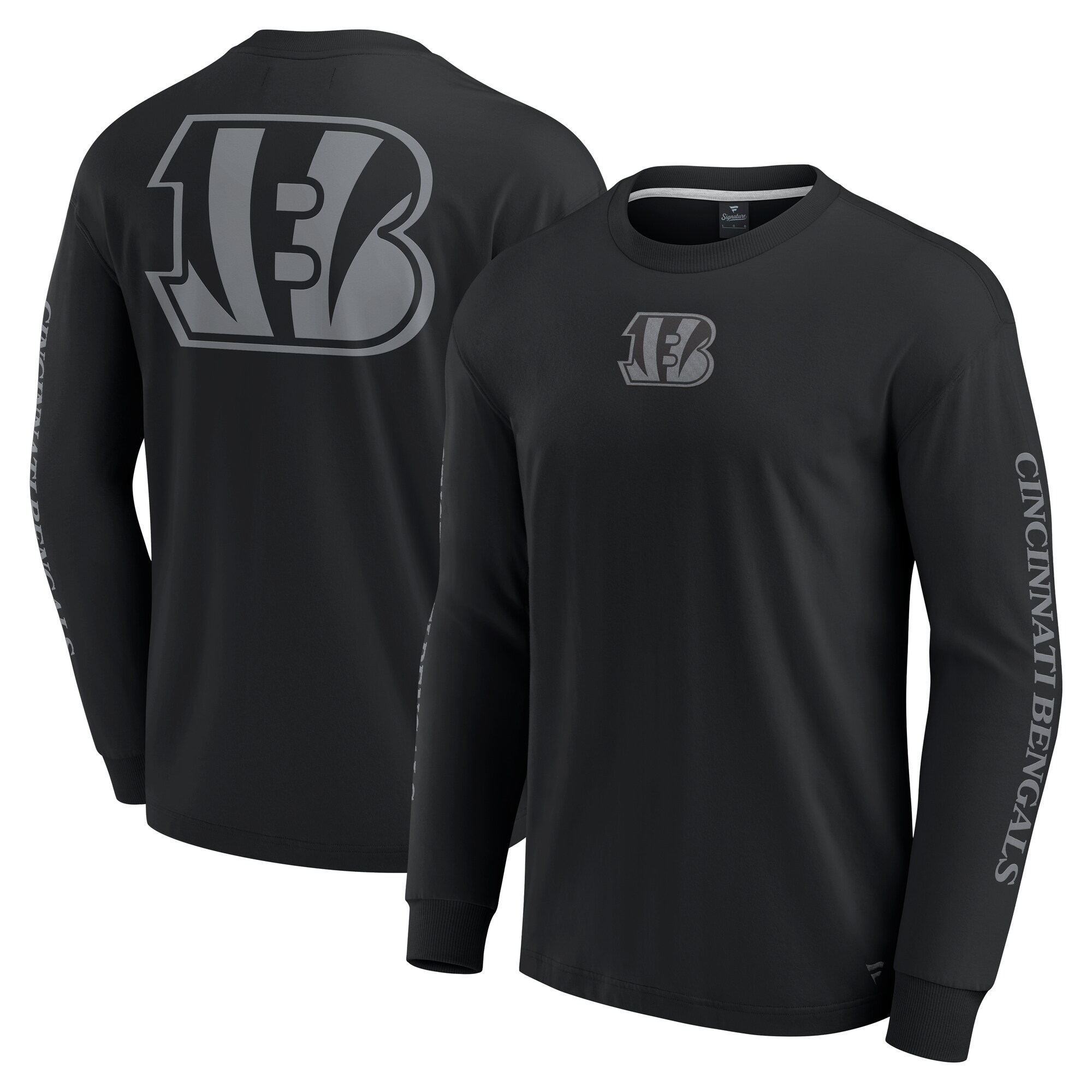 【公式グッズ】NFL ベンガルズ 長袖 Tシャツ Fanatics/ファナティクス ブラック (24 MENS Elements Signature LST)｜Fanatics公式ストア 店