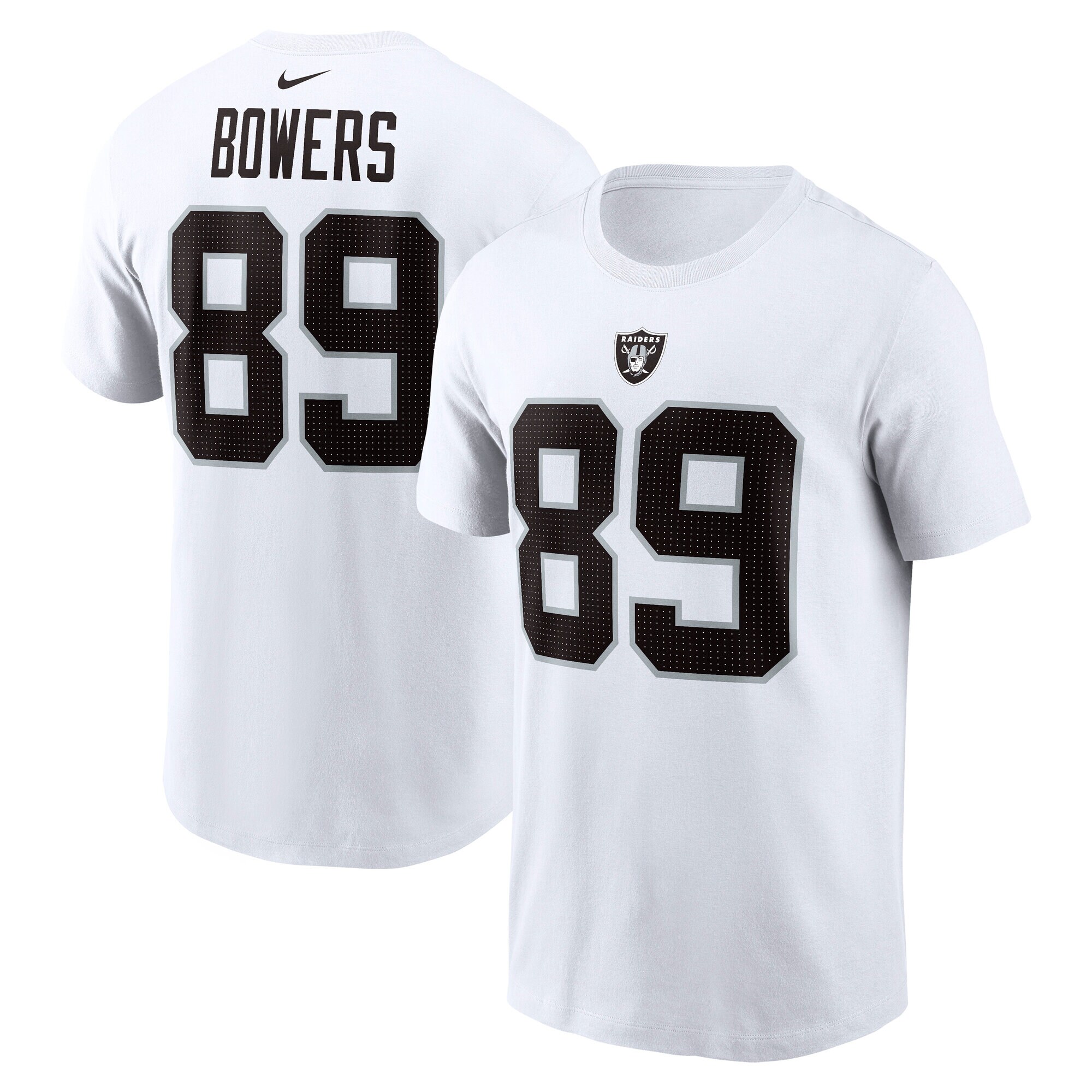【公式グッズ】NFL レイダース ブロック・バウアーズ ネーム&ナンバー Tシャツ Nike/ナイキ メンズ ホワイト (24 Men's Nike Player N&N SST)|Fanatics公式ストア 店
