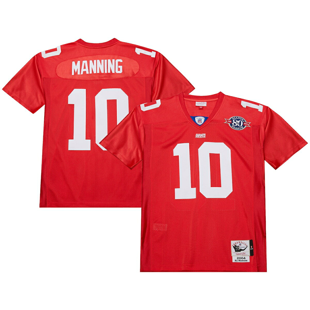 【公式グッズ】NFL ジャイアンツ イーライ・マニング スローバック ユニフォーム （オーセンティック） Mitchell & Ness/ミッチェル＆ネス メンズ レッド (Men's MNC Authentic Jersey) 43,616円