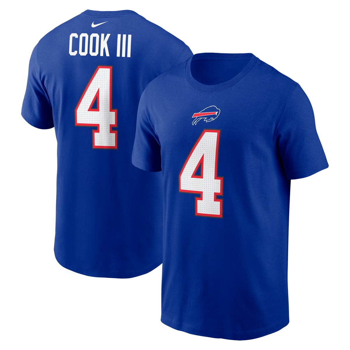 【公式グッズ】NFL ビルズ ジェームズ・クック ネーム&ナンバー Tシャツ Nike/ナイキ メンズ ロイヤル (24 Men's Nike Player N&N SST)｜Fanatics公式ストア 店