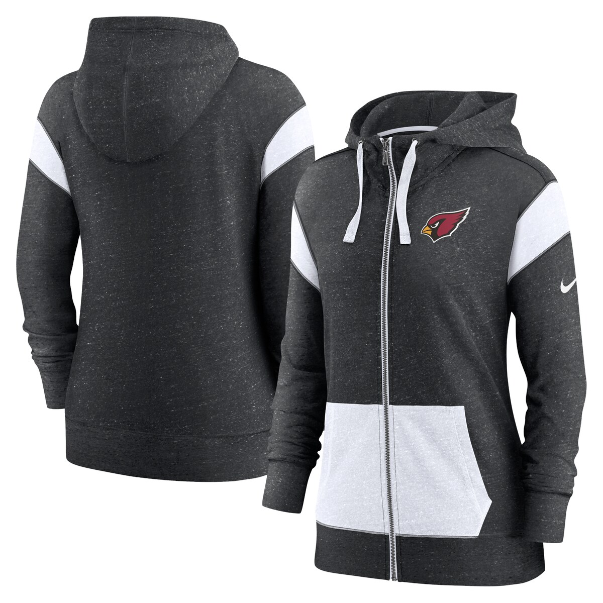 【公式グッズ】NFL カーディナルス フルジップアップ パーカー Nike/ナイキ レディース ヘザーブラック (22 Women's Monaco Full Zip Hood)
