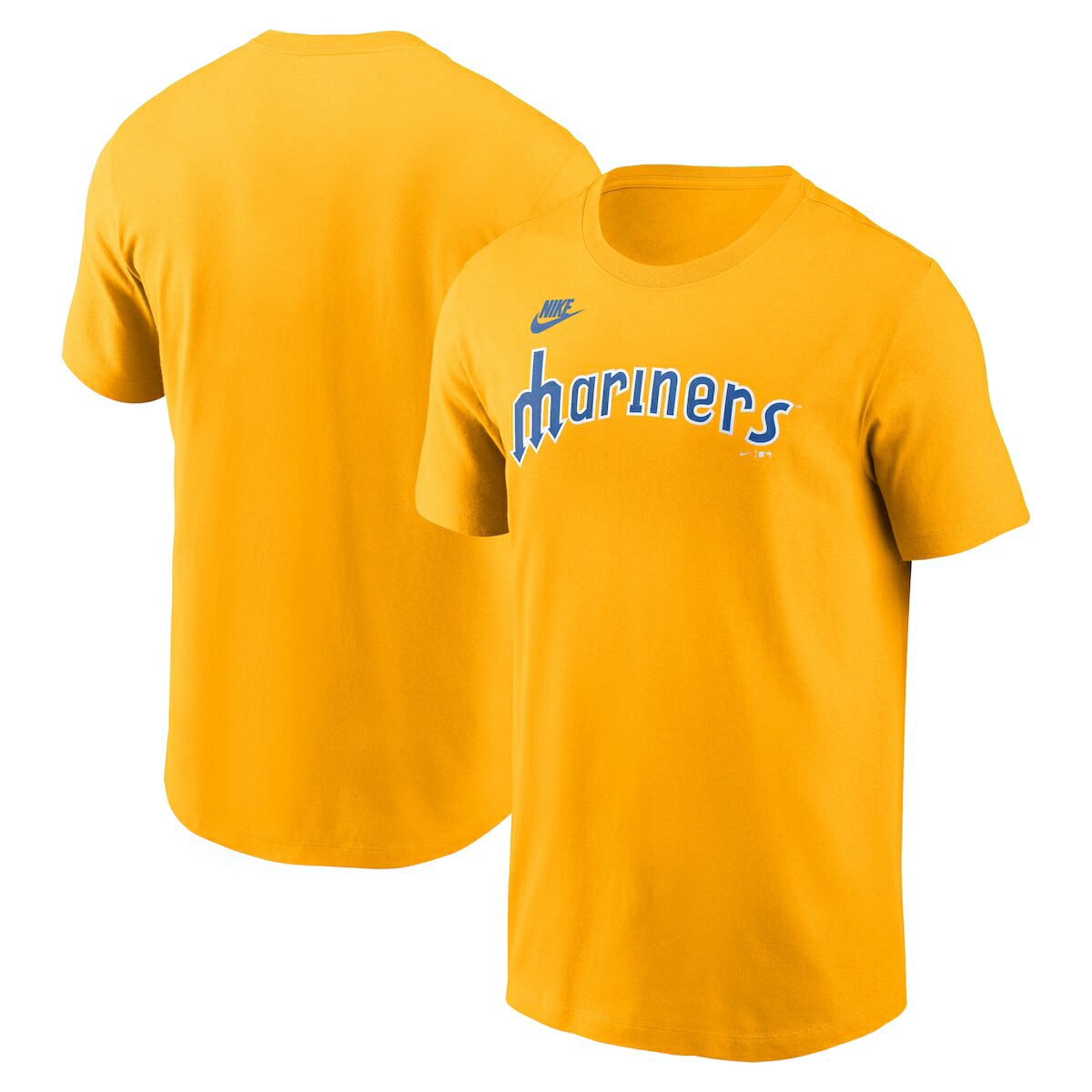 【公式グッズ】MLB マリナーズ Tシャツ Nike/ナイキ メンズ ゴールド (Men's Nike Cooperstown Wordmark Cotton SST)