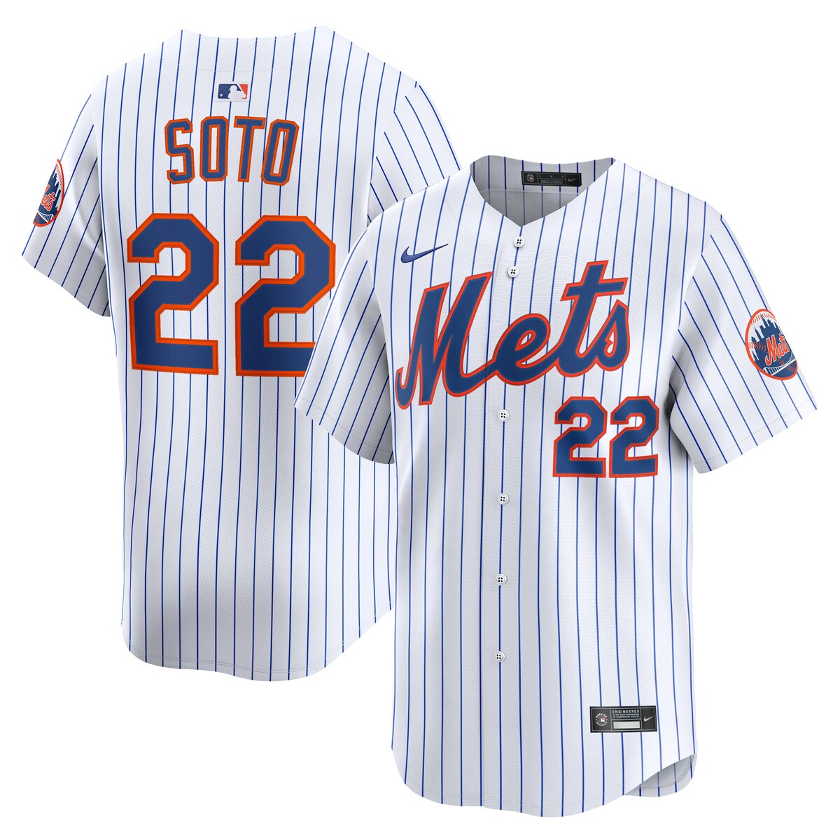 【公式グッズ】MLB メッツ ファン・ソト ホーム リミテッド ユニフォーム Nike/ナイキ メンズ ホワイト (SP25 Nike Mens Limited Player Jersey)