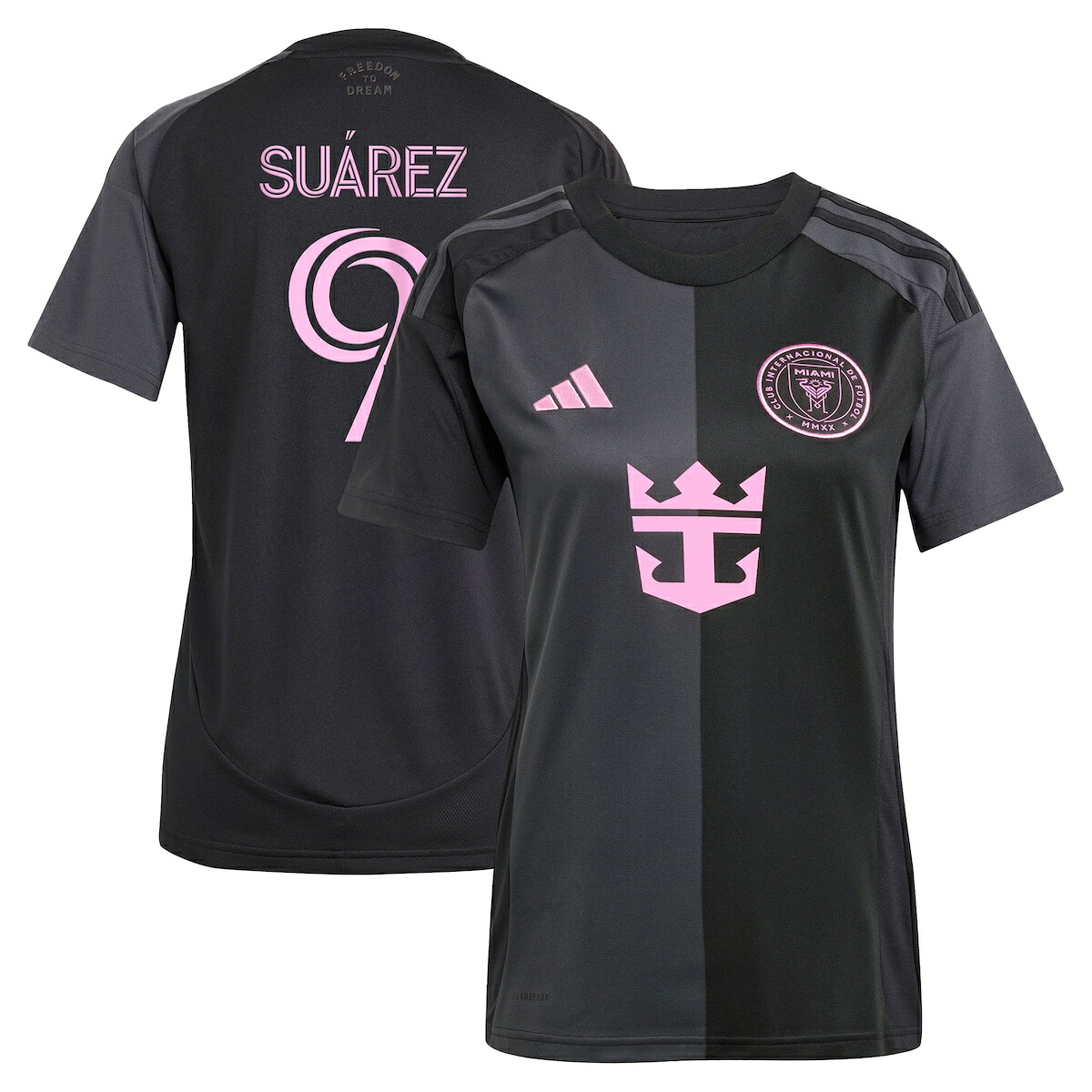 【公式グッズ】MLS インテルマイアミCF スアレス アウェイ ユニフォーム (レプリカ) Adidas/アディダス レディース ブラック (2025 Women's MLS Replica Player Jersey)|Fanatics公式ストア 店