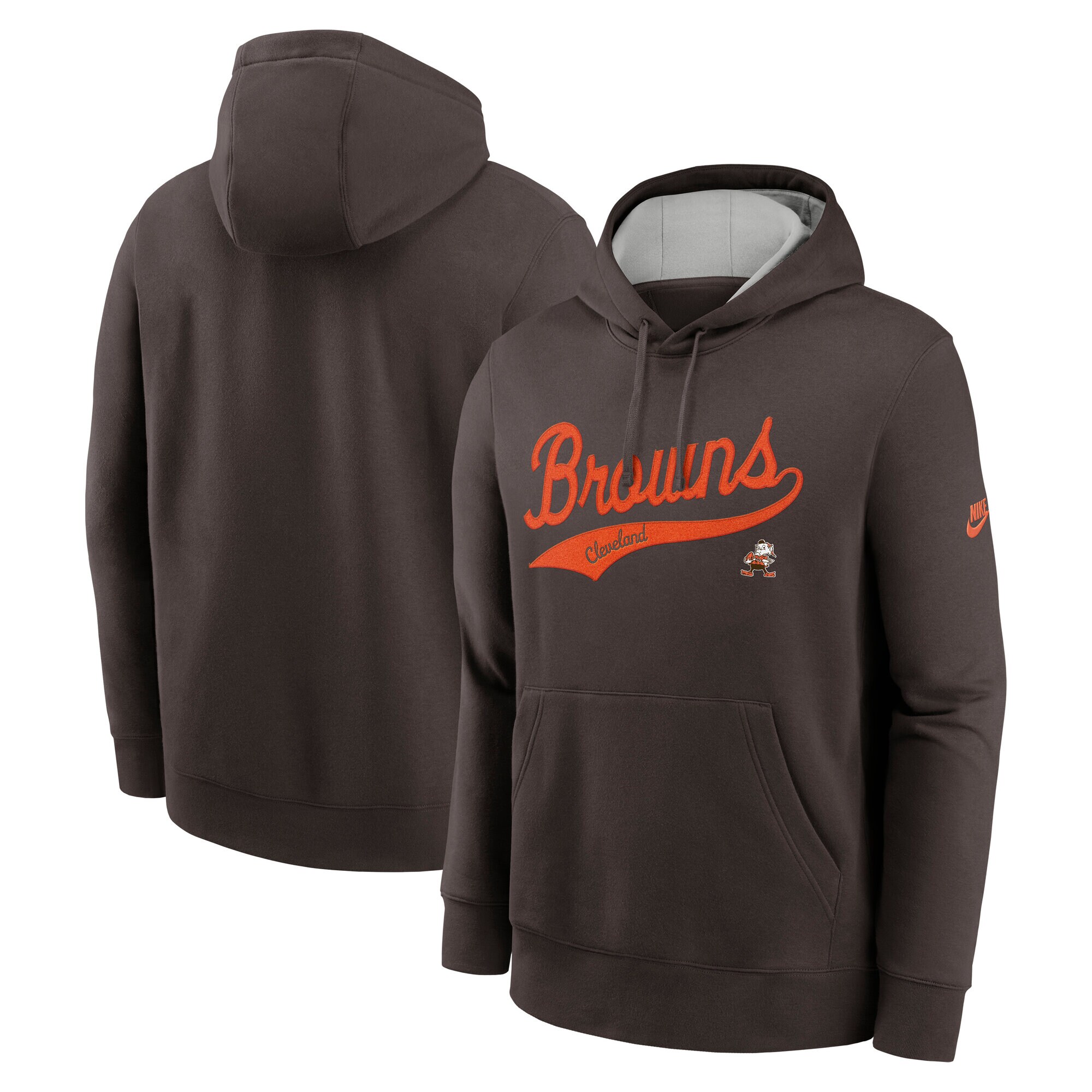 【公式グッズ】NFL ブラウンズ プルオーバー パーカー Nike/ナイキ メンズ ブラウン (Men's Nike 24 Rewind Club Logo Hoodie)