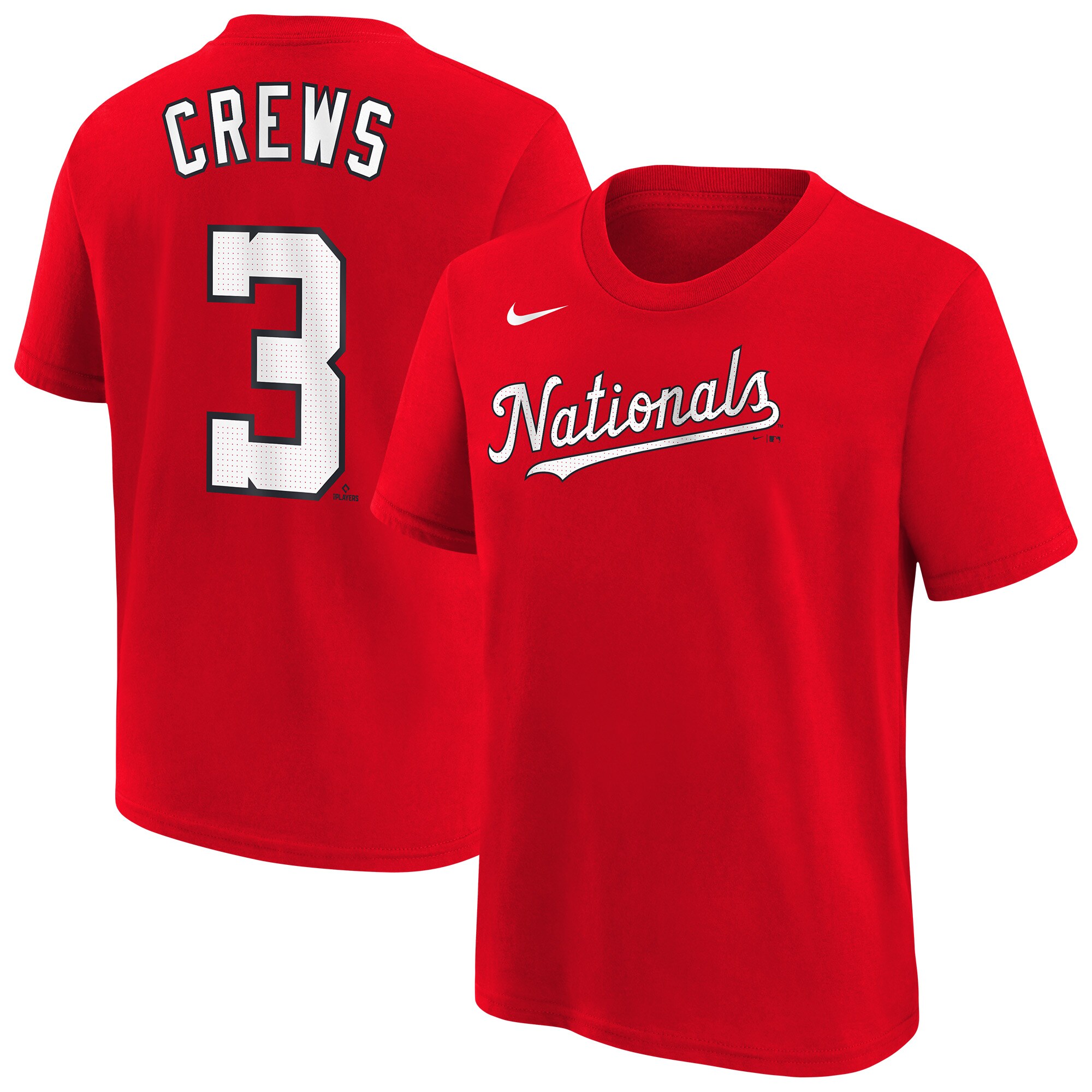 【公式グッズ】MLB ナショナルズ ディラン・クルーズ ネーム&ナンバー Tシャツ Nike/ナイキ キッズサイズ レッド (25 Nike Youth 8-20 N&N SST)｜Fanatics公式ストア 店