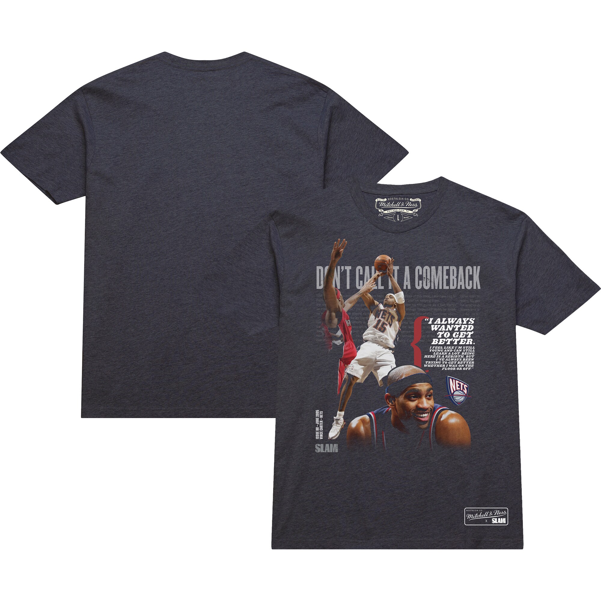 Mitchell&Ness NBA スラム アレン アイバーソン カバー Tシャツ Mitchell&Ness NBA スラム アレン アイバーソン カバー Tシャツ