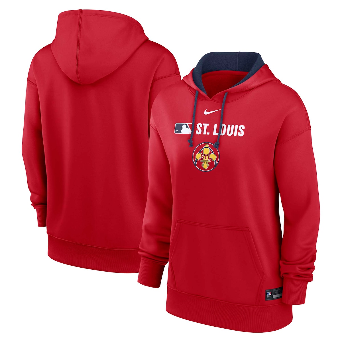 【公式グッズ】MLB カージナルス シティコネクト プルオーバー パーカー Nike/ナイキ レディース レッド (Women's Nike AC City Connect Pullover Hoodie)