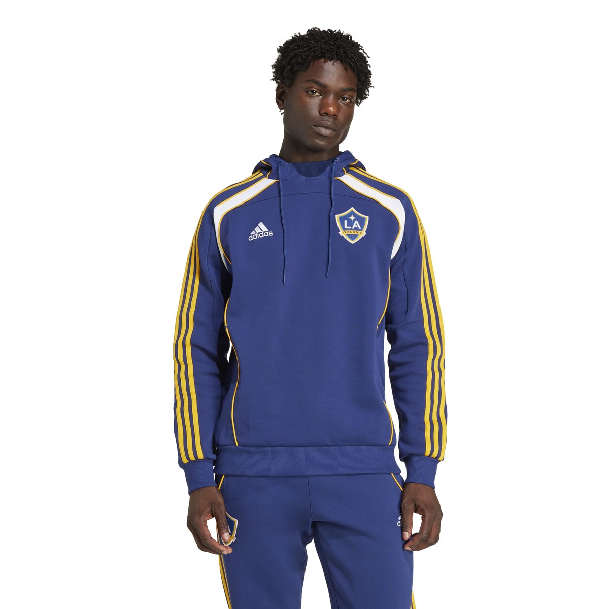 【公式グッズ】MLS LAギャラクシー プルオーバー パーカー Adidas/アディダス メンズ ネイビー (ADI Men's 2025 Travel PO Hood)|Fanatics公式ストア 店