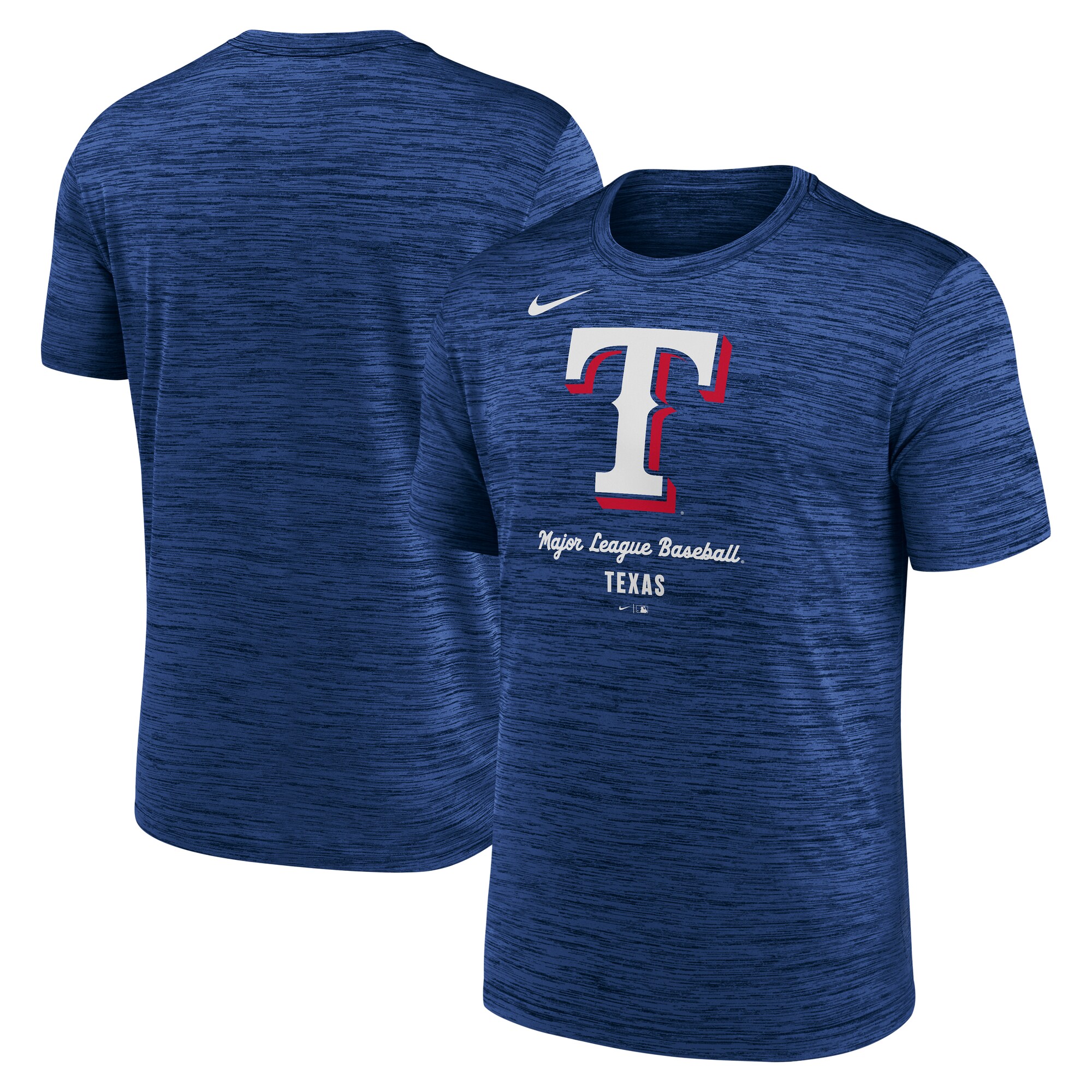 【公式グッズ】MLB レンジャーズ Tシャツ Nike/ナイキ メンズ ロイヤル (Men's Nike MLB Velocity Tee)