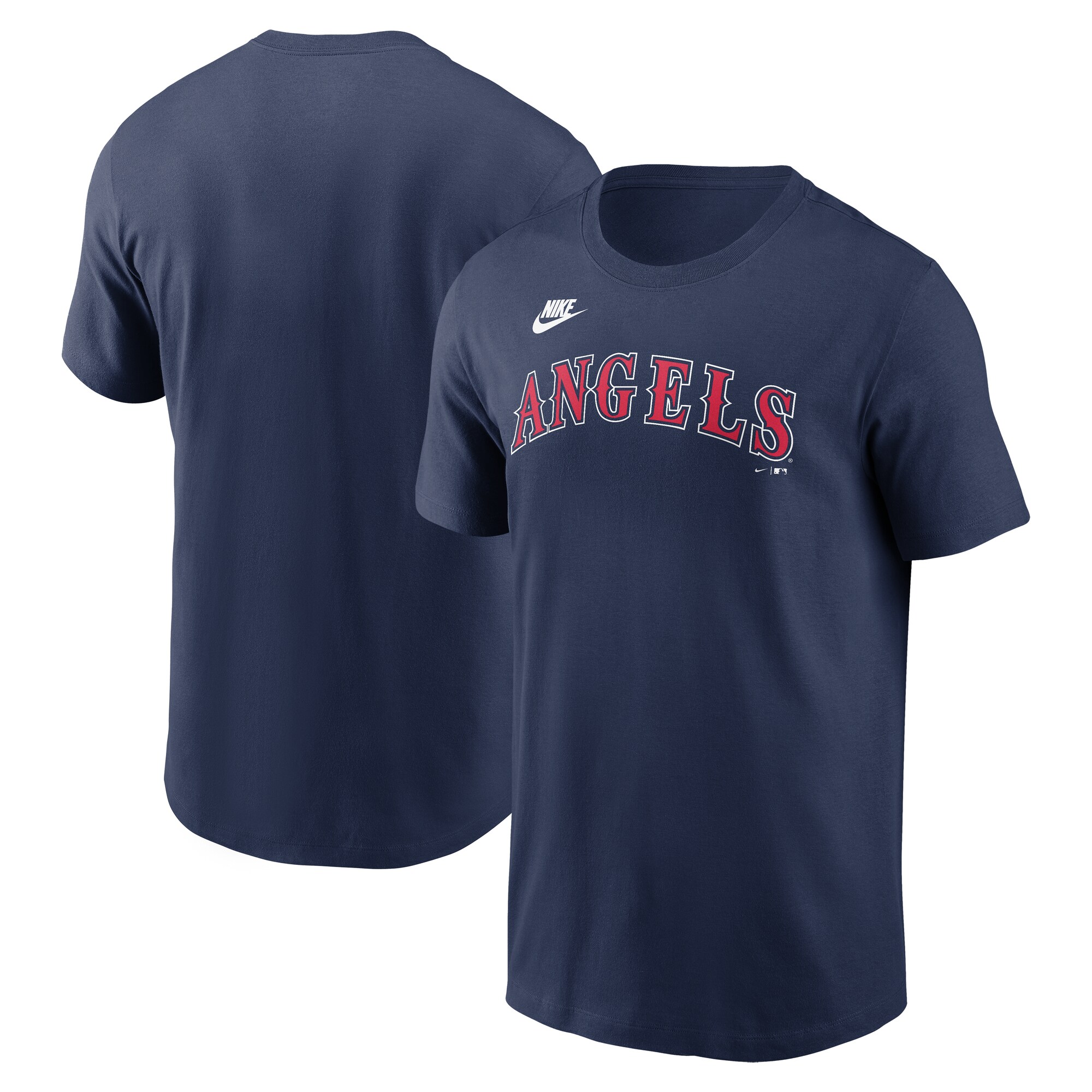 【公式グッズ】MLB カリフォルニア・エンゼルス Tシャツ Nike/ナイキ メンズ ネイビー (Men's Nike Cooperstown Wordmark Cotton SST)